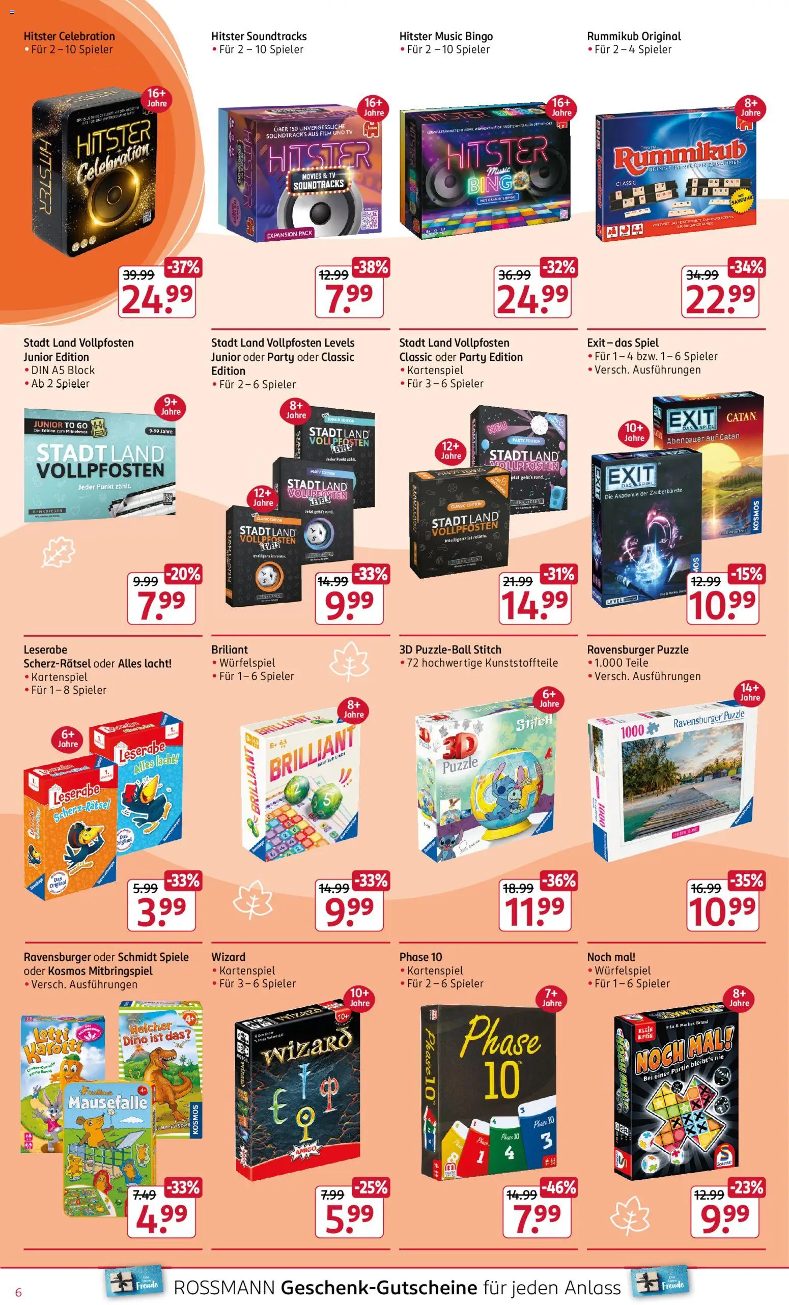 Rossmann Spiel & Spaß Aktion n im Herbst – gültig ab 03.11.2025 | Seite: 6 | Produkte: Spiel, TV