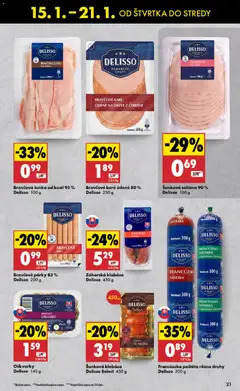 Biedronka leták platný od 15.01.2026 | Strana: 21 | Produkty: Monitor, Šunka, Párky, Bravčové karé