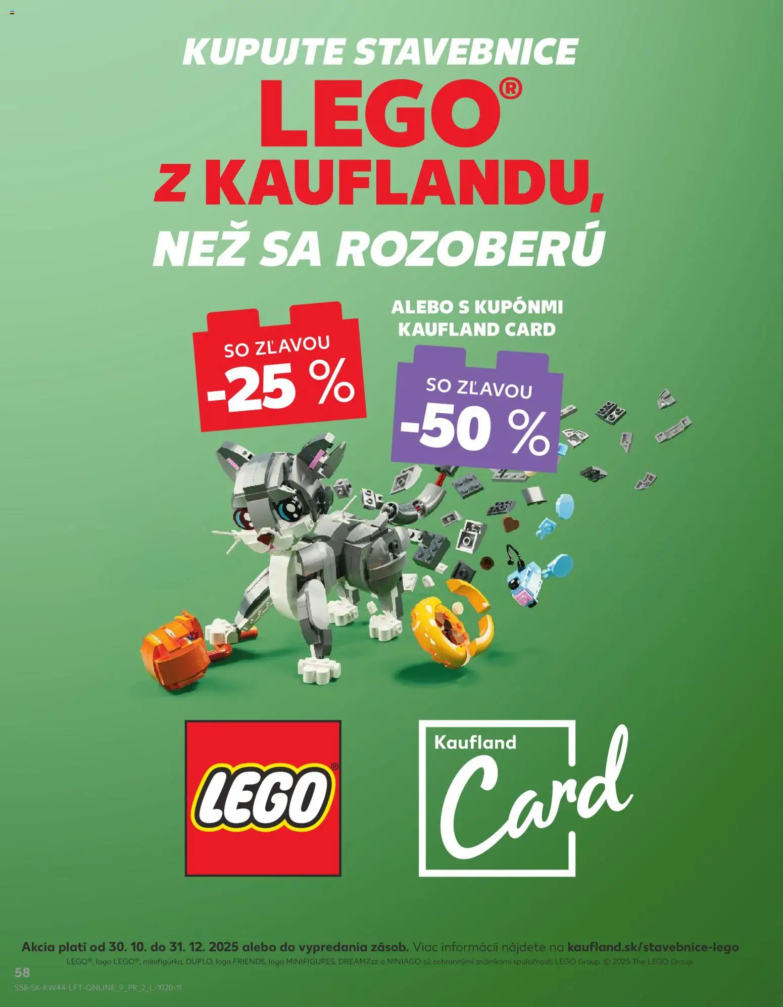 Nové Kaufland akcie – leták je platný od 30.10.2025 | Strana: 58 | Produkty: LEGO