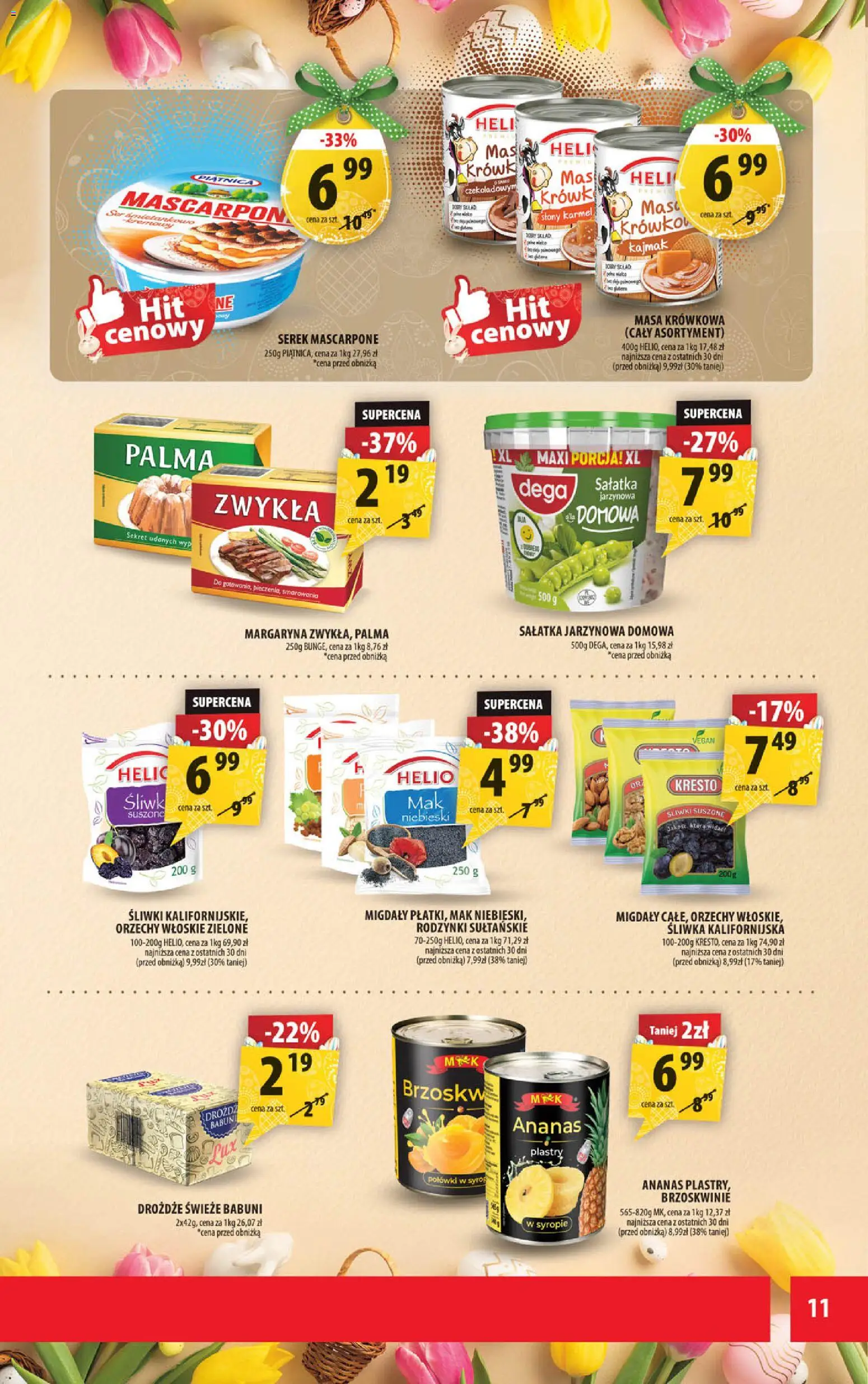 Arhelan gazetka od 27.03.2026 | Strona: 11 | Produkty: Mak, Krowka, Śliwki suszone, Brzoskwinie