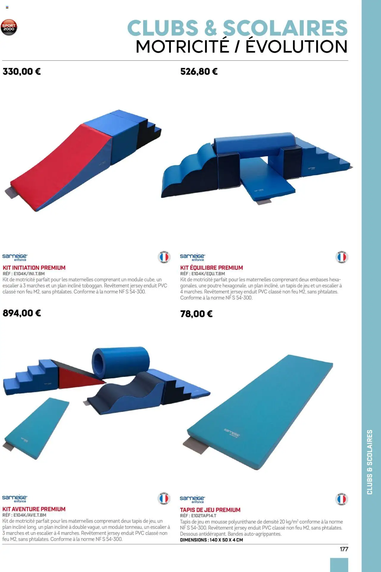 {H1} | Page: 177 | Produits: Mousse, Tapis