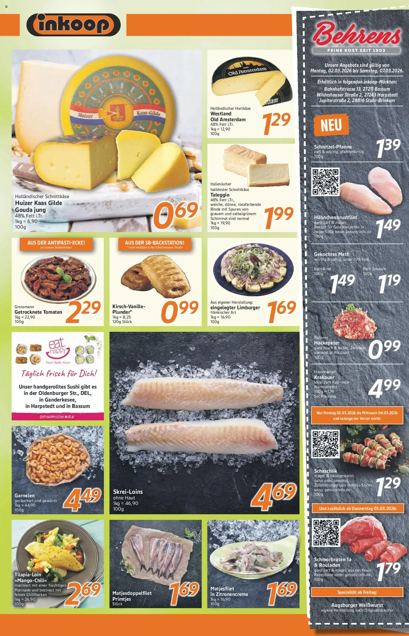 Inkoop Prospekt 	 – gültig ab 02.03.2026 | Seite: 4 | Produkte: Weißwurst, Tomaten, Garnelen, Soße