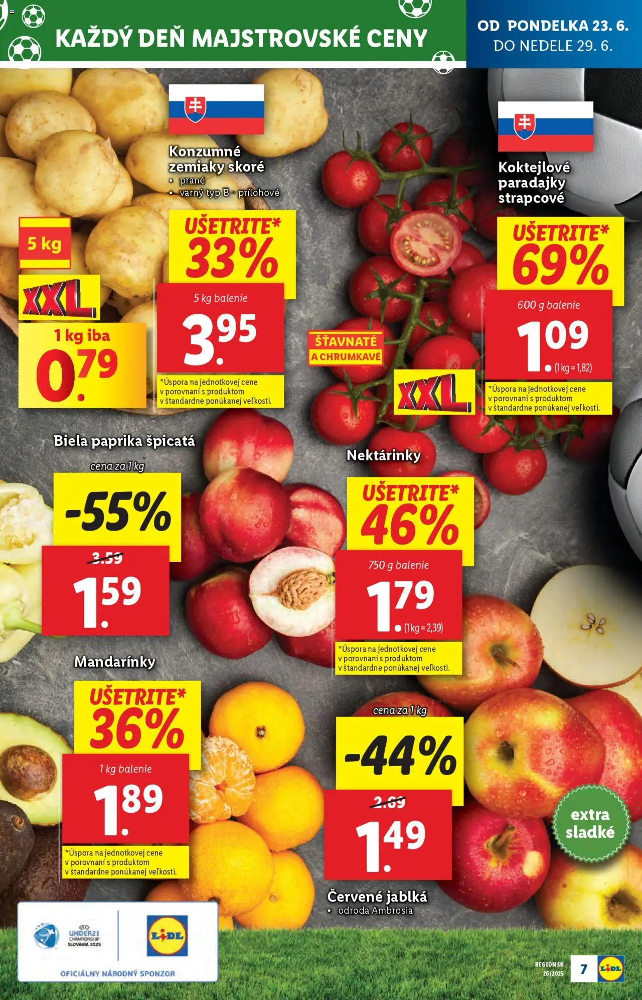 Lidl leták │ platný od 23.06.2025 | Strana: 11 | Produkty: Jablká, Paradajky, Mandarinky, Zemiaky