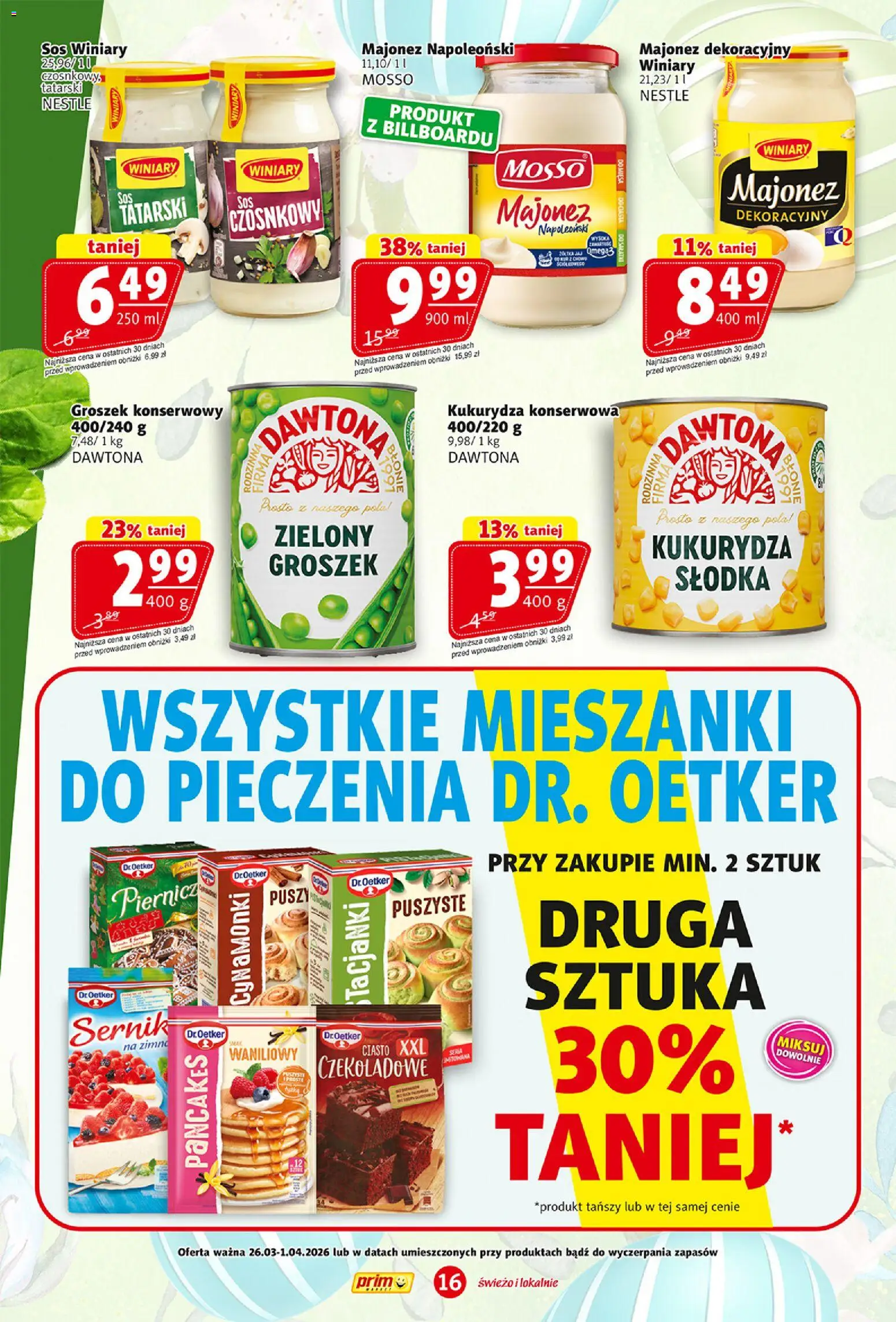 Prim Market gazetka od 26.03.2026 | Strona: 16 | Produkty: Groszek, Kukurydza słodka, Kukurydza, Pancakes