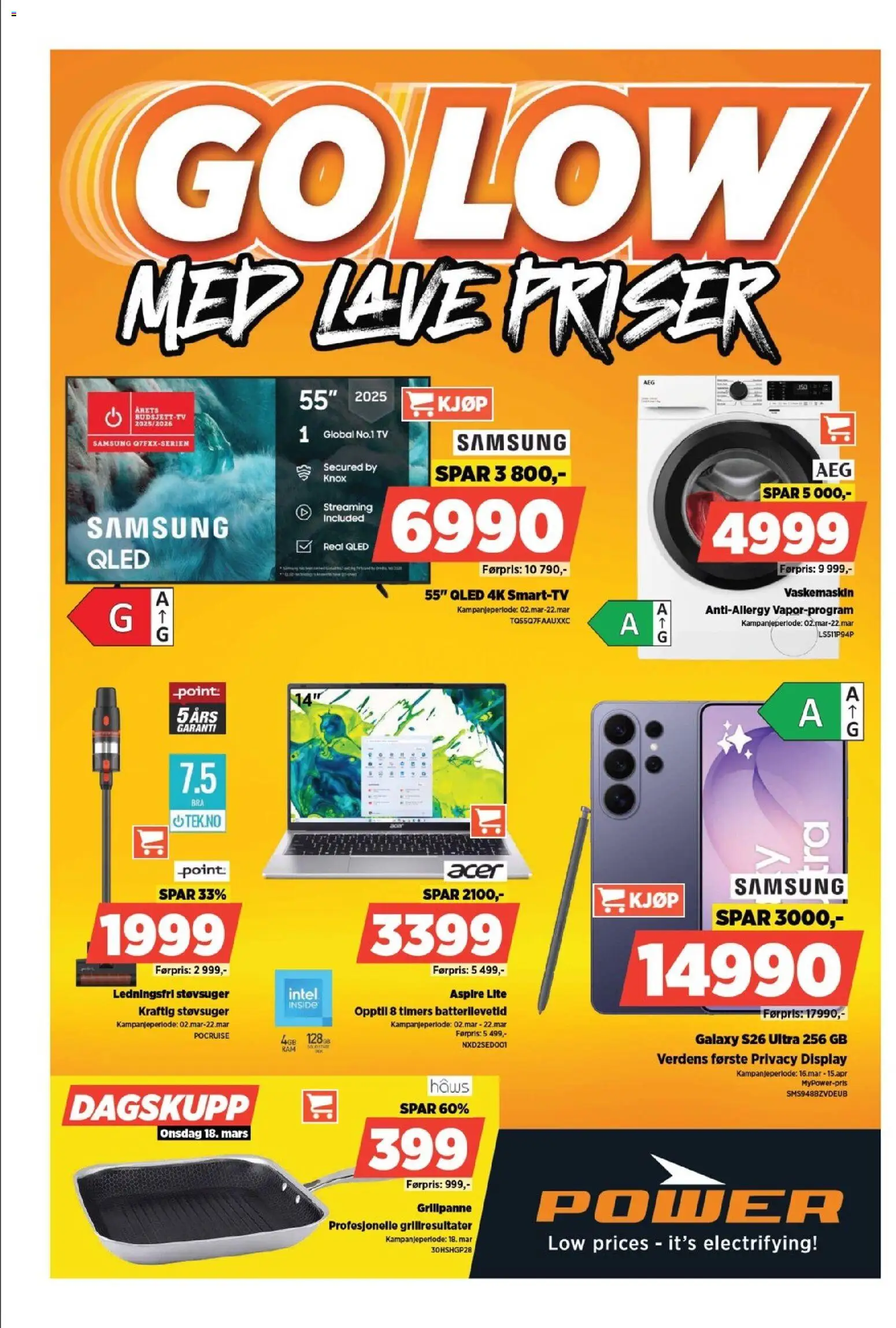 {H1} | Side: 1 | Produkter: Tv, Vaskemaskin, Støvsuger