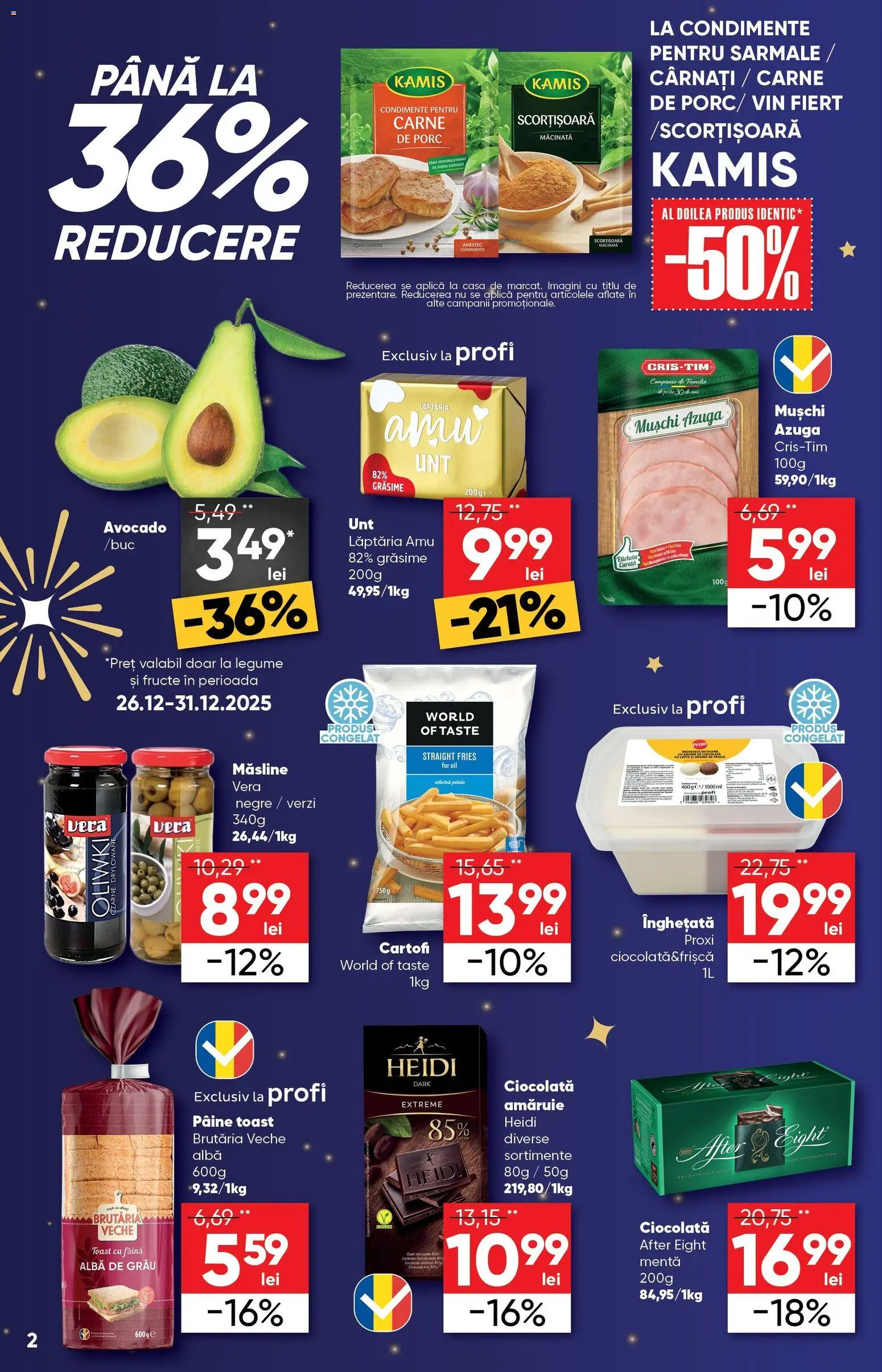 Noul catalog Profi – valabil de la 26.12.2025 | Pagină: 2 | Produse: Pâine, Făină, Frișcă, Fructe