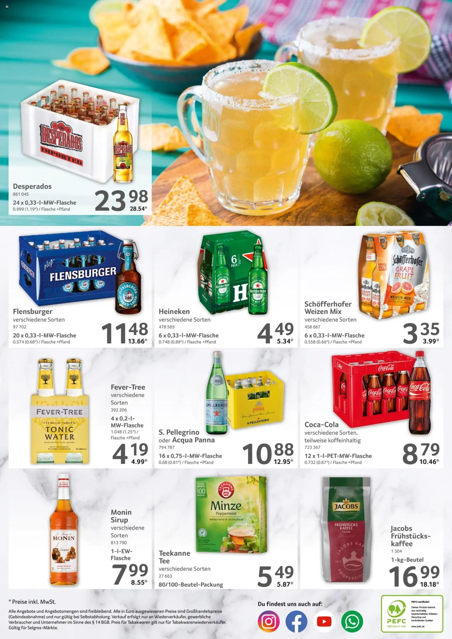 Selgros Prospekt 	 – gültig ab 30.10.2025 | Seite: 32 | Produkte: Cola, Sirup, Heineken, Teekanne