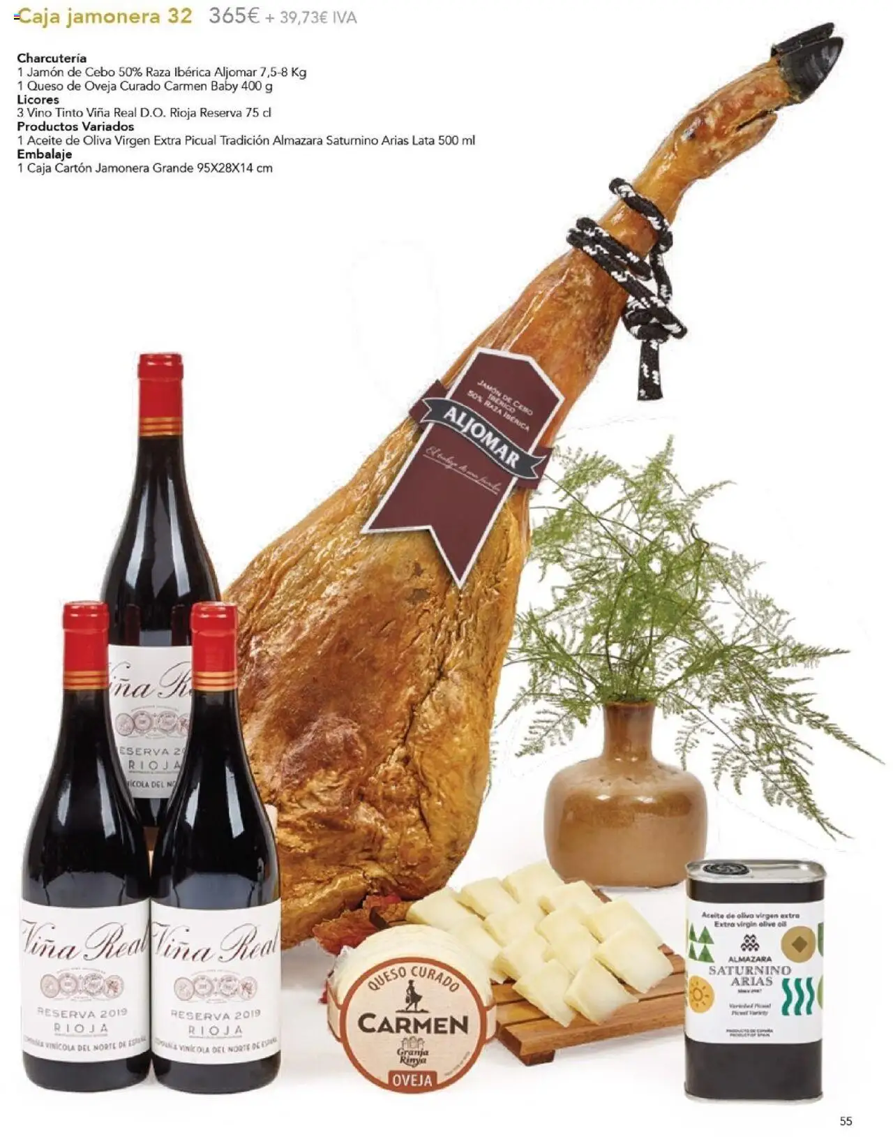 E.Leclerc Regalos de Navidad 2025 │ válido desde el 10.10.2025 | Página: 57 | Productos: Queso, Aceite, Vino, Caja