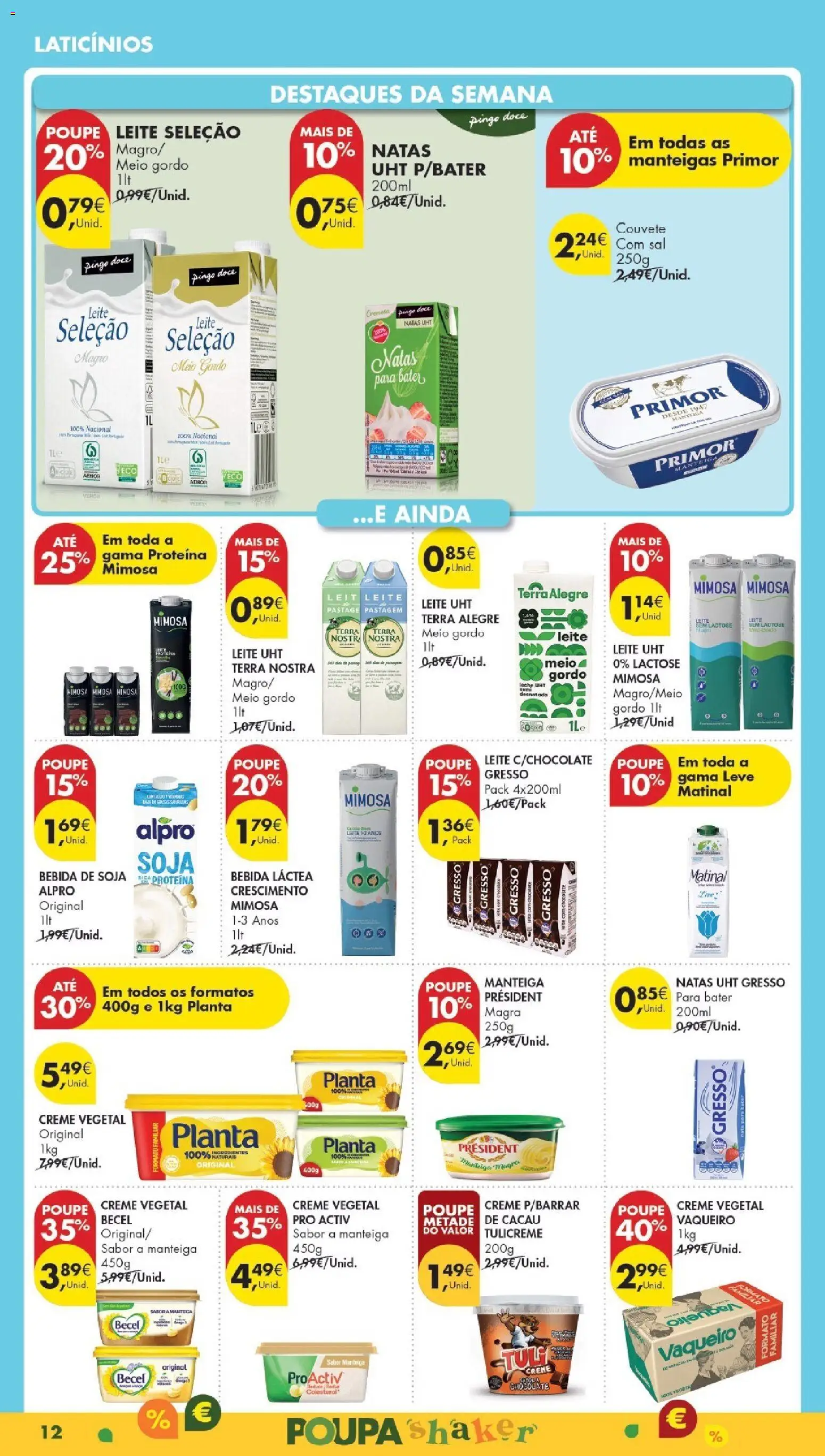 Pingo Doce Poupe Esta Semana Madeira │ válido de 20.01.2026 | Página: 12 | Produtos: Sal, Creme, Natas, Proteina