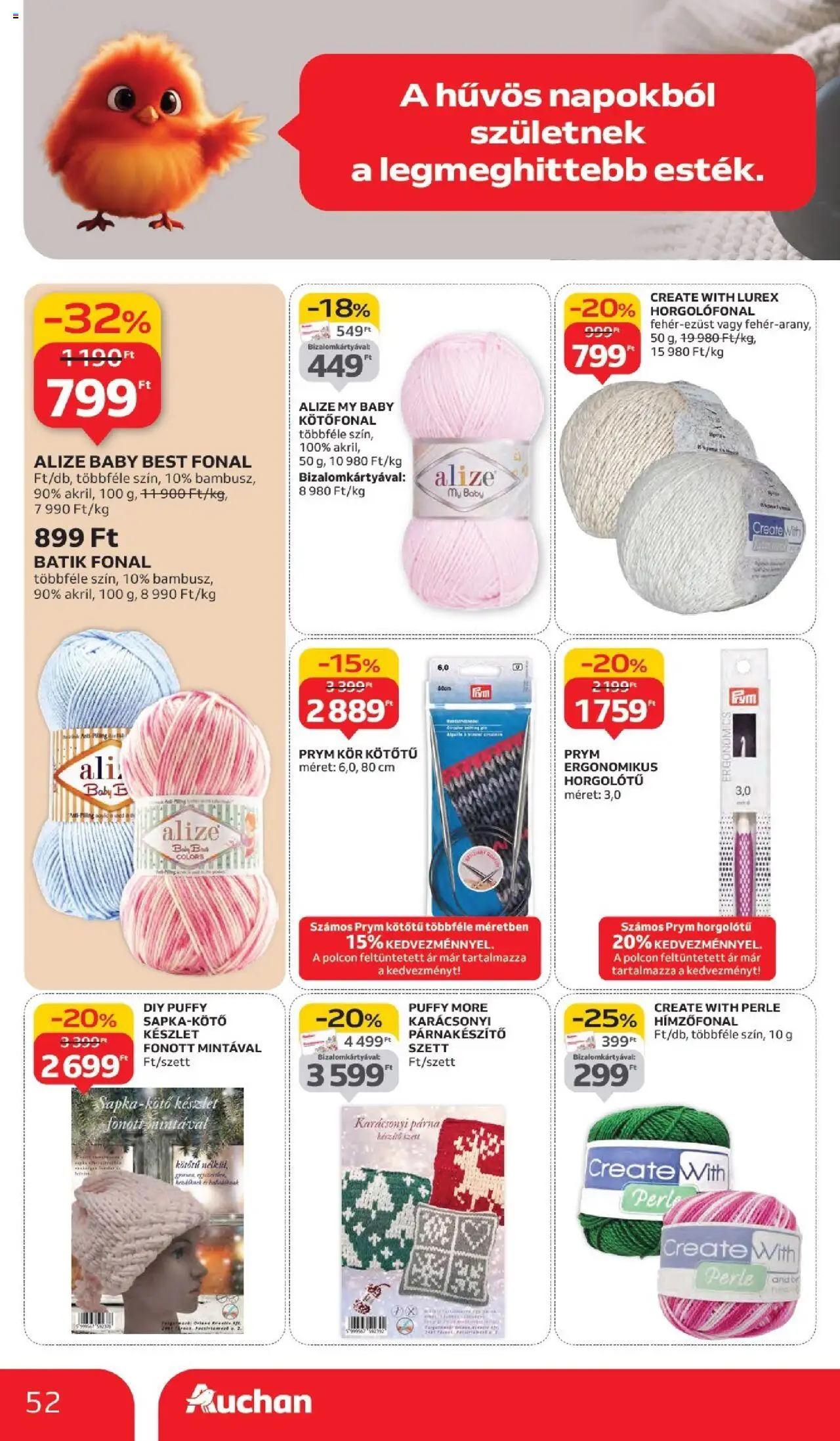 Auchan akciós ujság - amely érvényes a következő dátumtól: 02.10.2025 | Oldal: 52 | Termékek: Párna