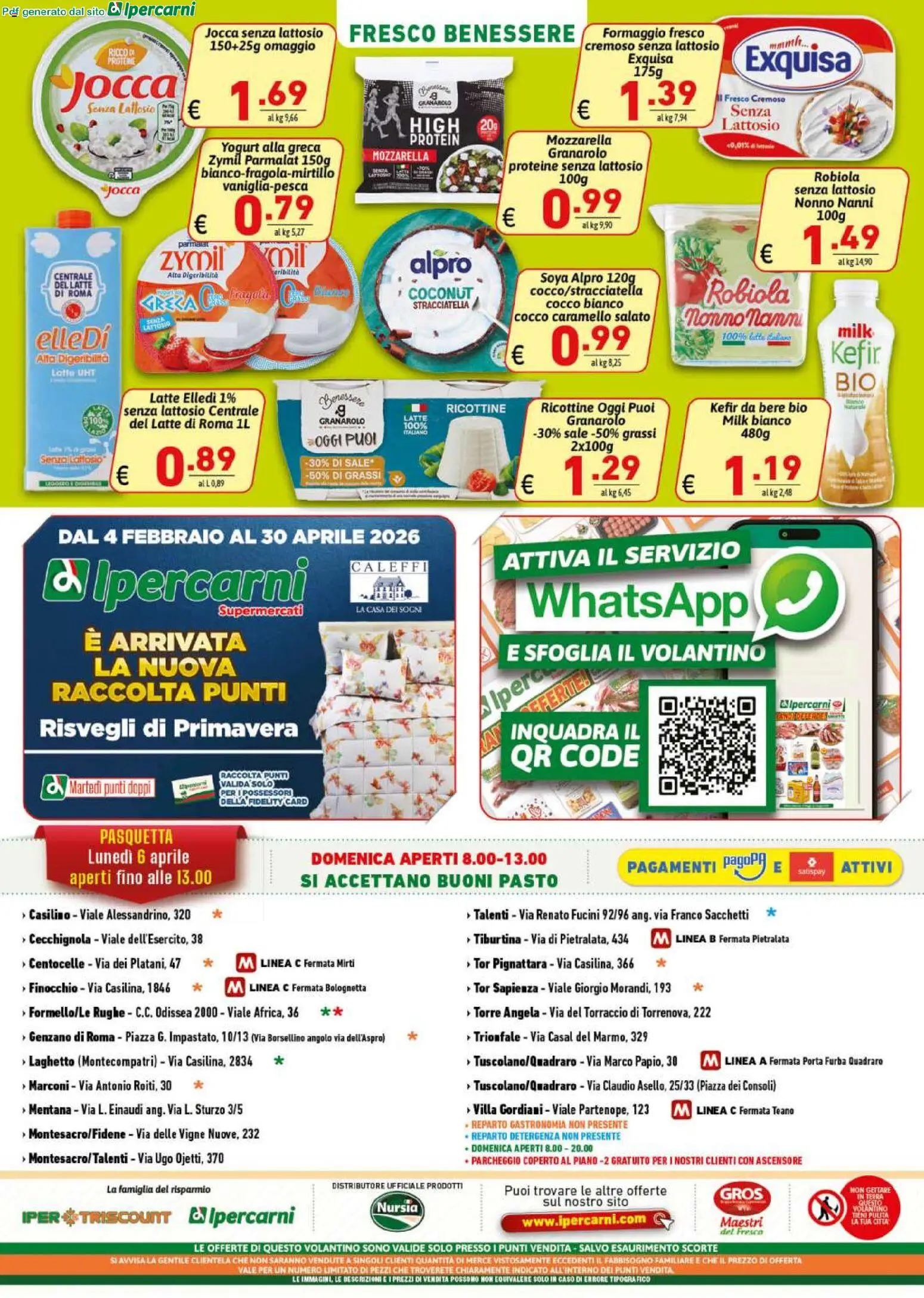 Volantino Ipercarni del 27.03.2026 | Pagina: 16 | Prodotti: Latte, Formaggio, Robiola, Terra