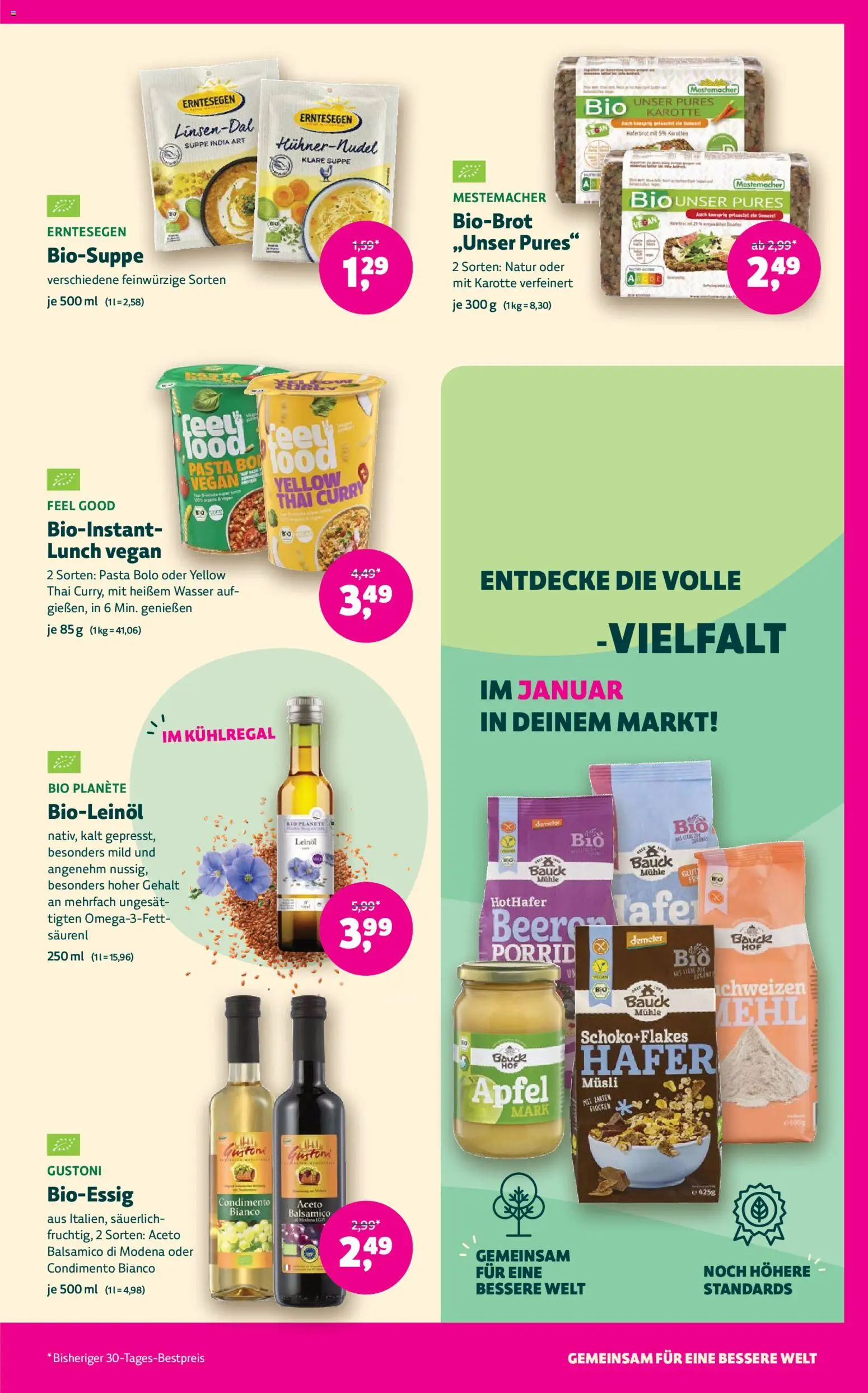 Denns BioMarkt Angebote gültig ab 02.01.2025 | Seite: 13 | Produkte: Pasta, Karotte, Flocken, Mühle