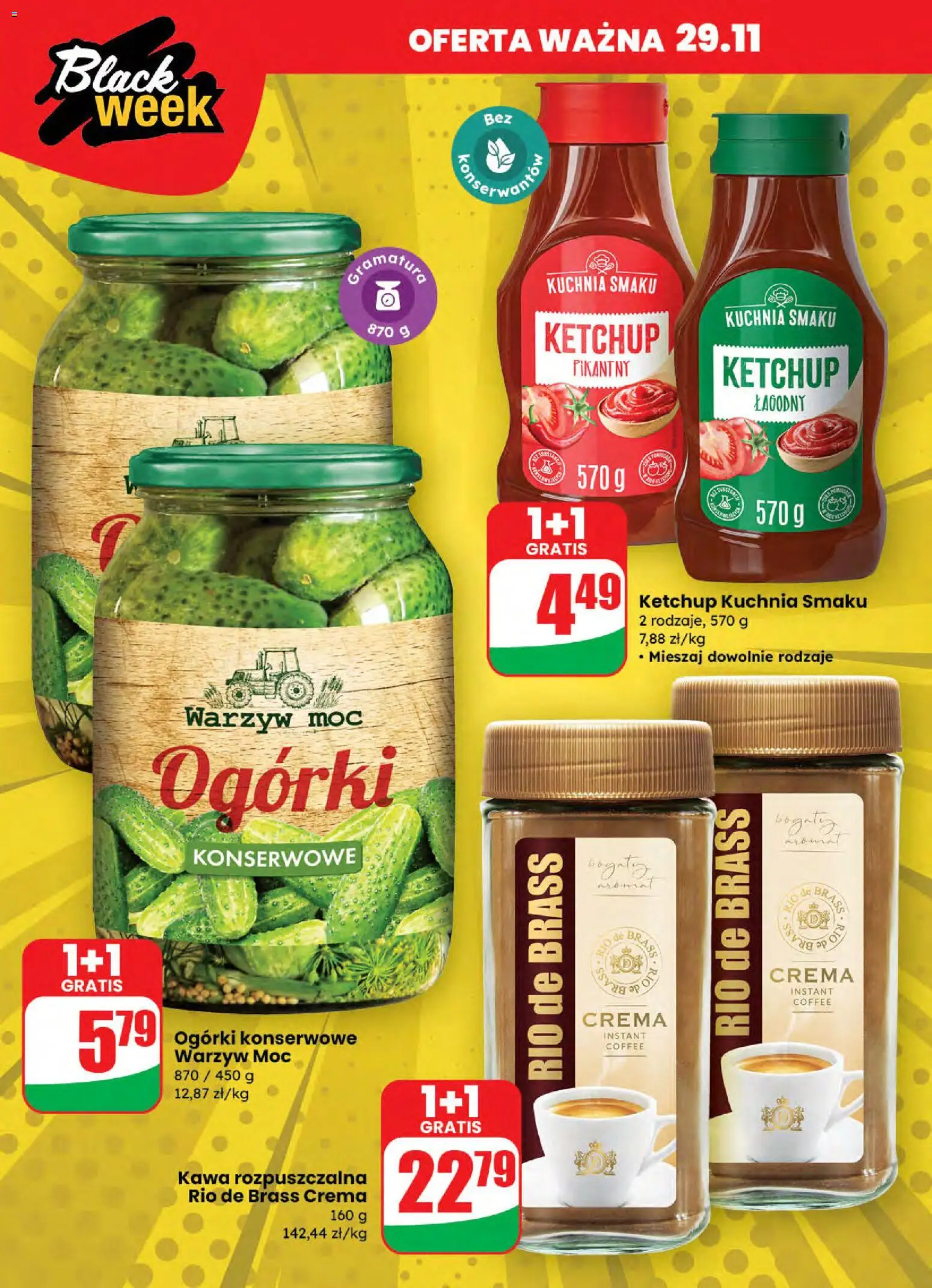 Dino Black Friday od 26.11.2025 | Strona: 17 | Produkty: Ketchup, Kawa rozpuszczalna, Ogórki, Ogórki konserwowe