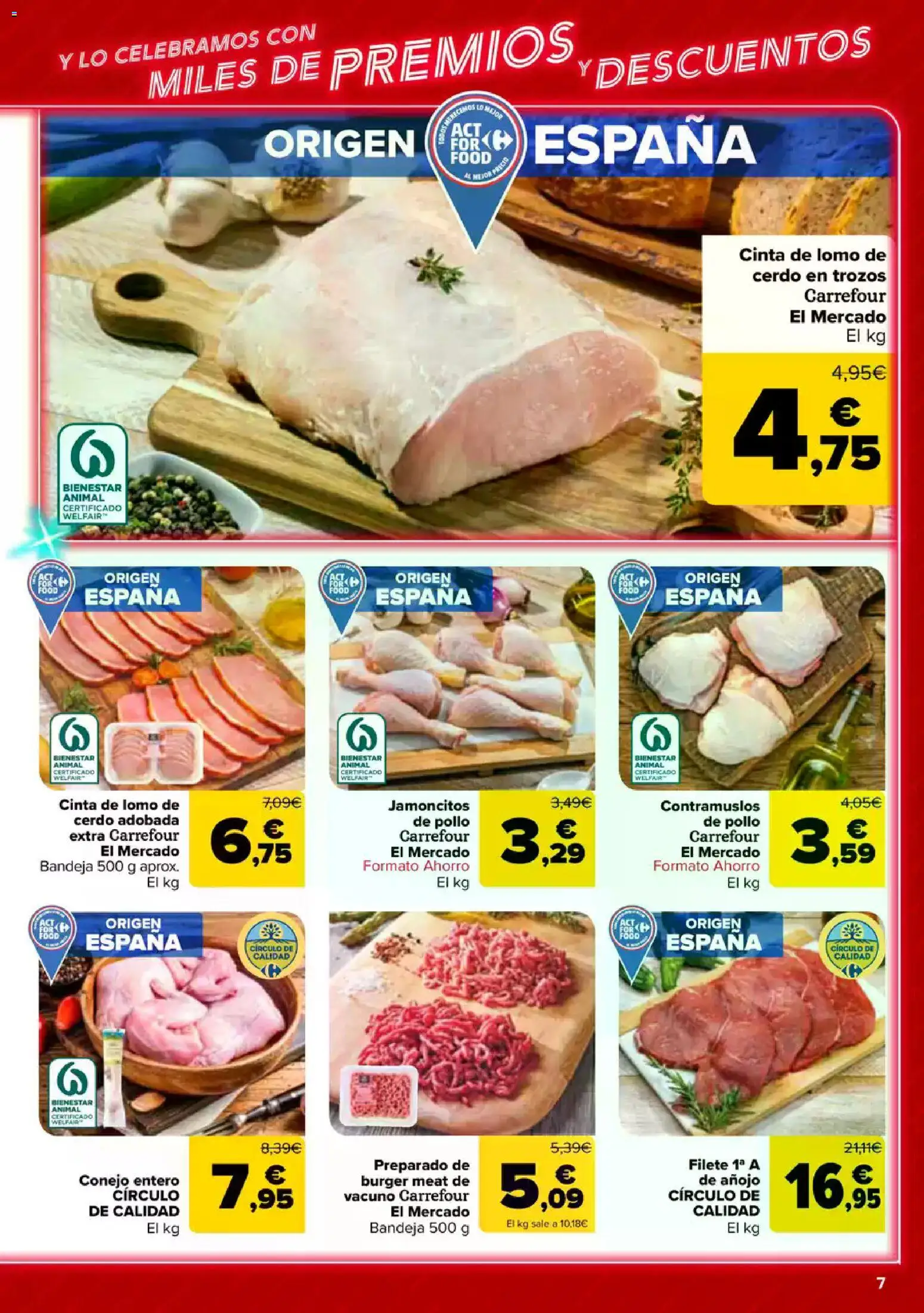 Carrefour folleto │ válido desde el 23.04.2026 | Página: 7 | Productos: Cerdo, Filete, Bandeja