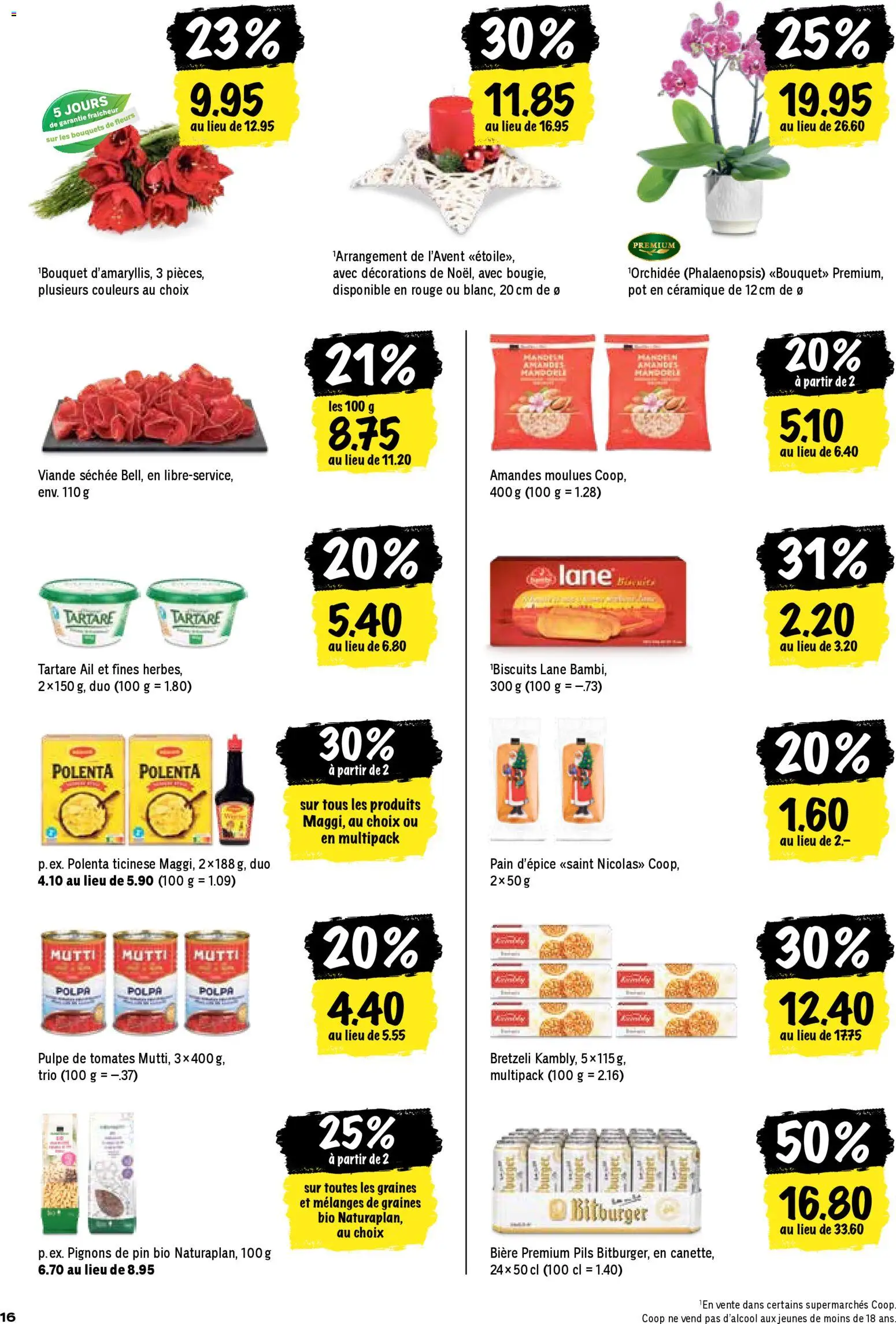 Coop - Les actions de la semaine – gültig ab 13.11.2025 | Seite: 16 | Produkte: Pils, Burger, Rouge