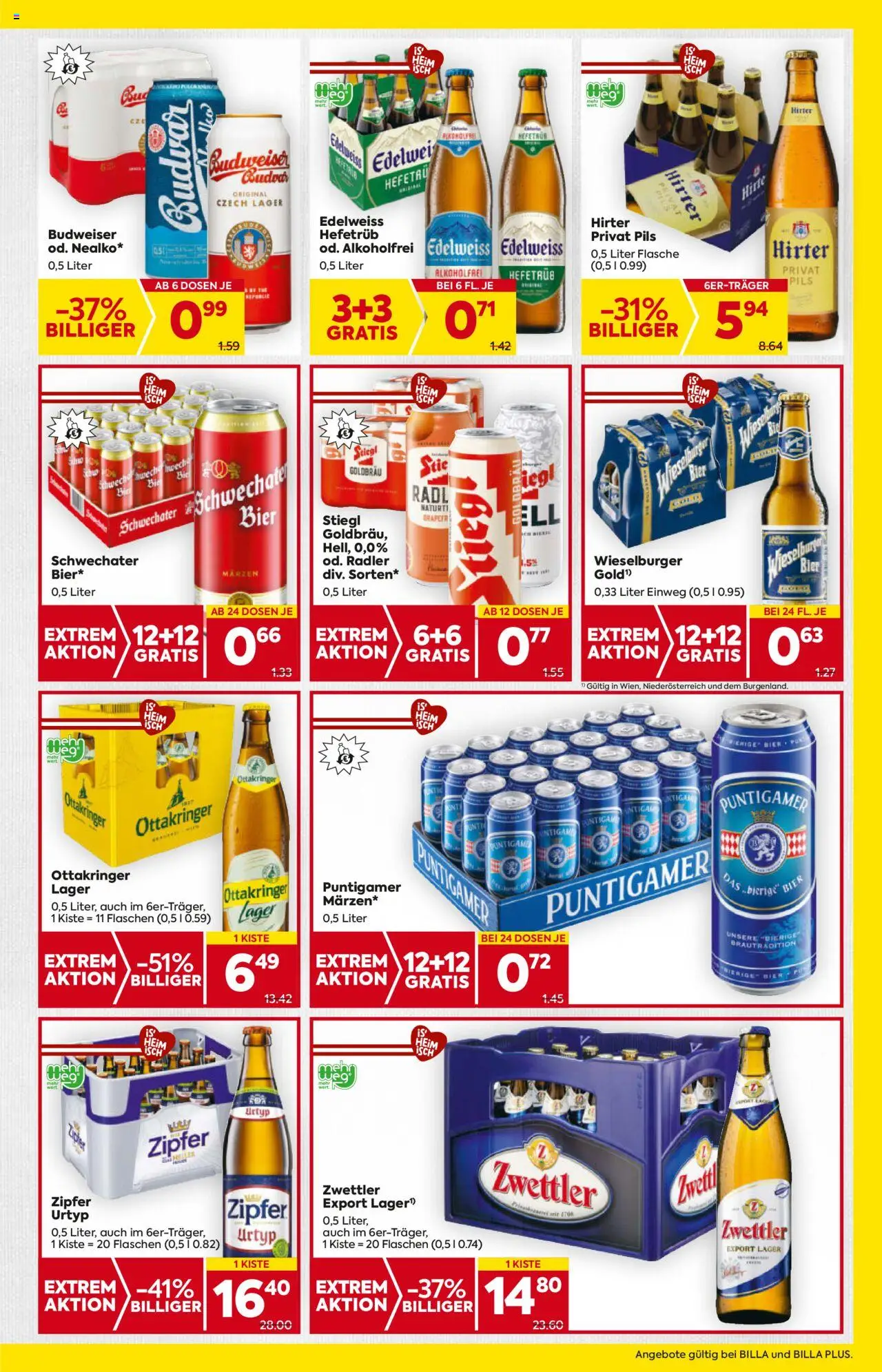 Billa AT akciós ujság - amely érvényes a következő dátumtól: 31.07.2025 | Oldal: 17 | Termékek: Radler, Budweiser