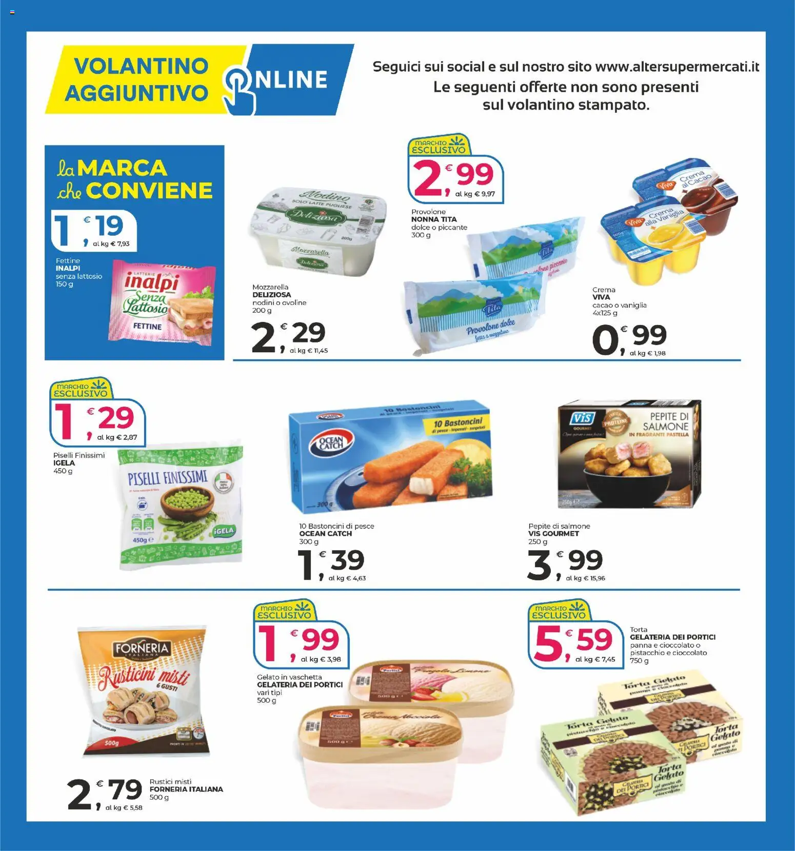 Volantino Alter Discount del 05.12.2025 | Pagina: 18 | Prodotti: Crema, Pesce, Torta, Rustici