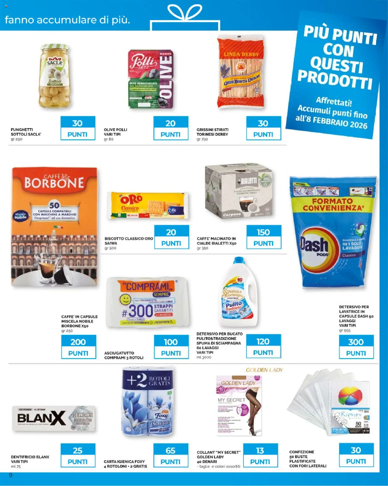 Volantino Mercatò del 22.01.2026 | Pagina: 9 | Prodotti: Caffè, Olive, Collant, Macinato