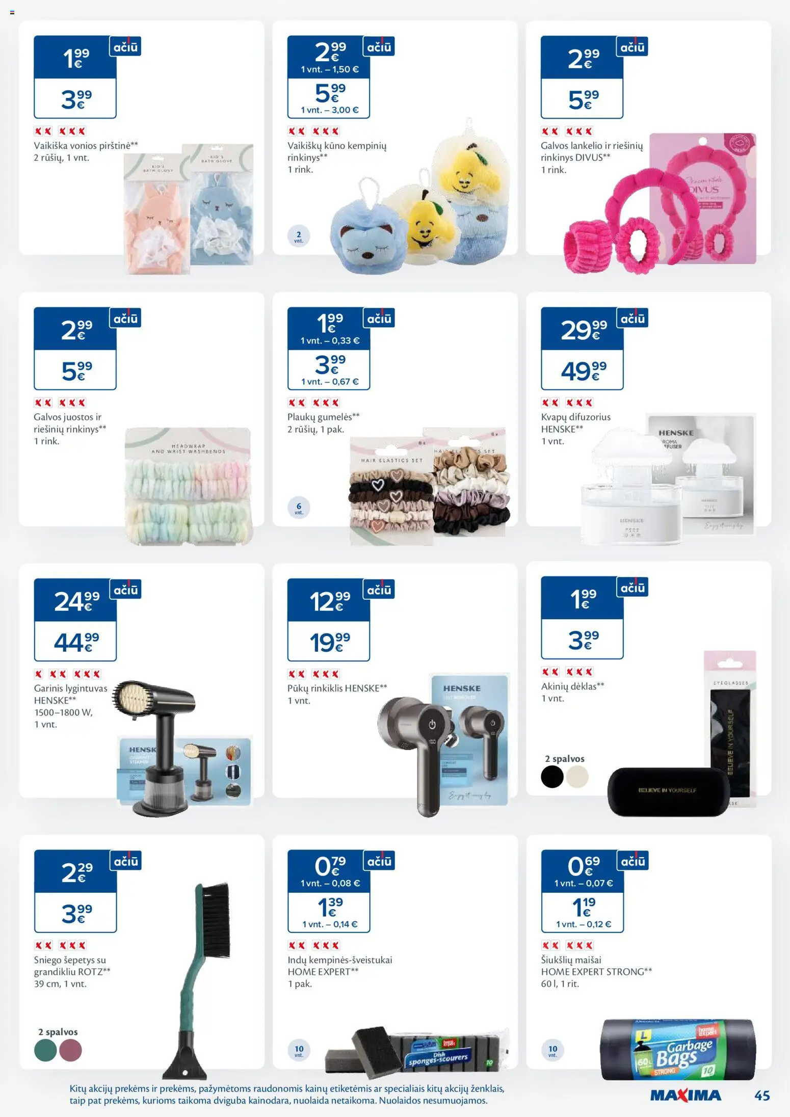 MAXIMA akcijos nuo 04.11.2025 | Puslapis: 45 | Prekių: Lygintuvas