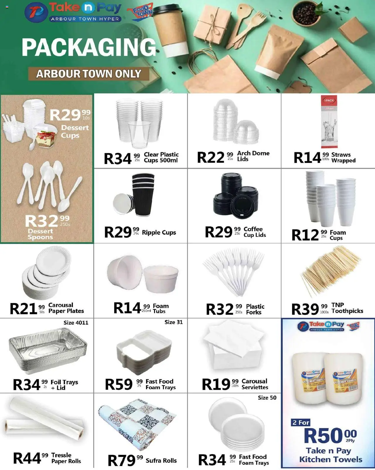 New Take n Pay catalogue – valid from 08.09.2025 | Page: 34 | Products: Arch, Coffee, Paper, Paper plates