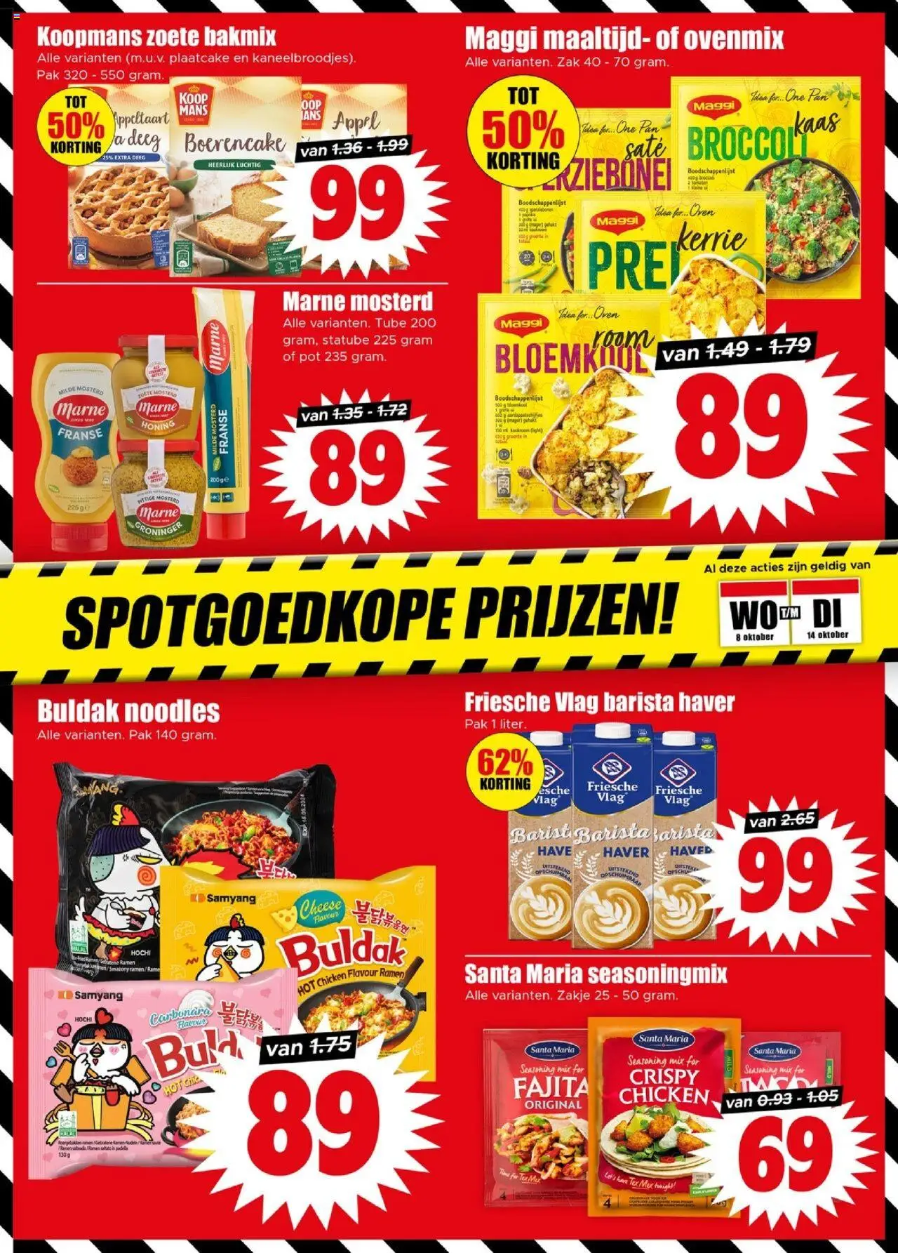 {H1} | Pagina: 9 | Producten: Bloemkool, Kaas, Appeltaart, Appel