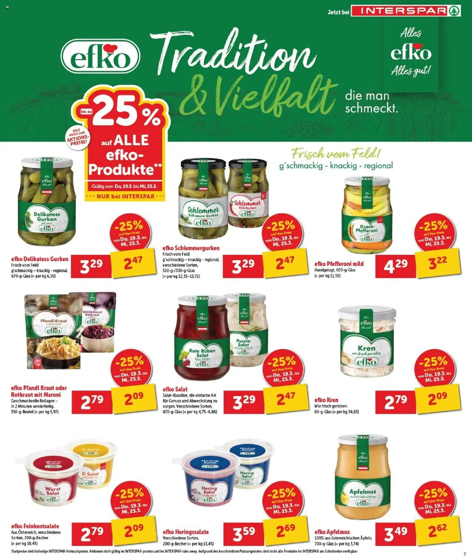 Interspar Flugblatt - Burgenland gültig ab 17.03.2026 | Seite: 7 | Produkte: Gurken, Salat, BH, Kraut