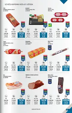 Metro kupi više plati manje - pregled Metro kataloga - važi od 01.11.2025 | Strana: 5 | Proizvode: Slanina, Hamburska slanina, Kobasica, Pečenica
