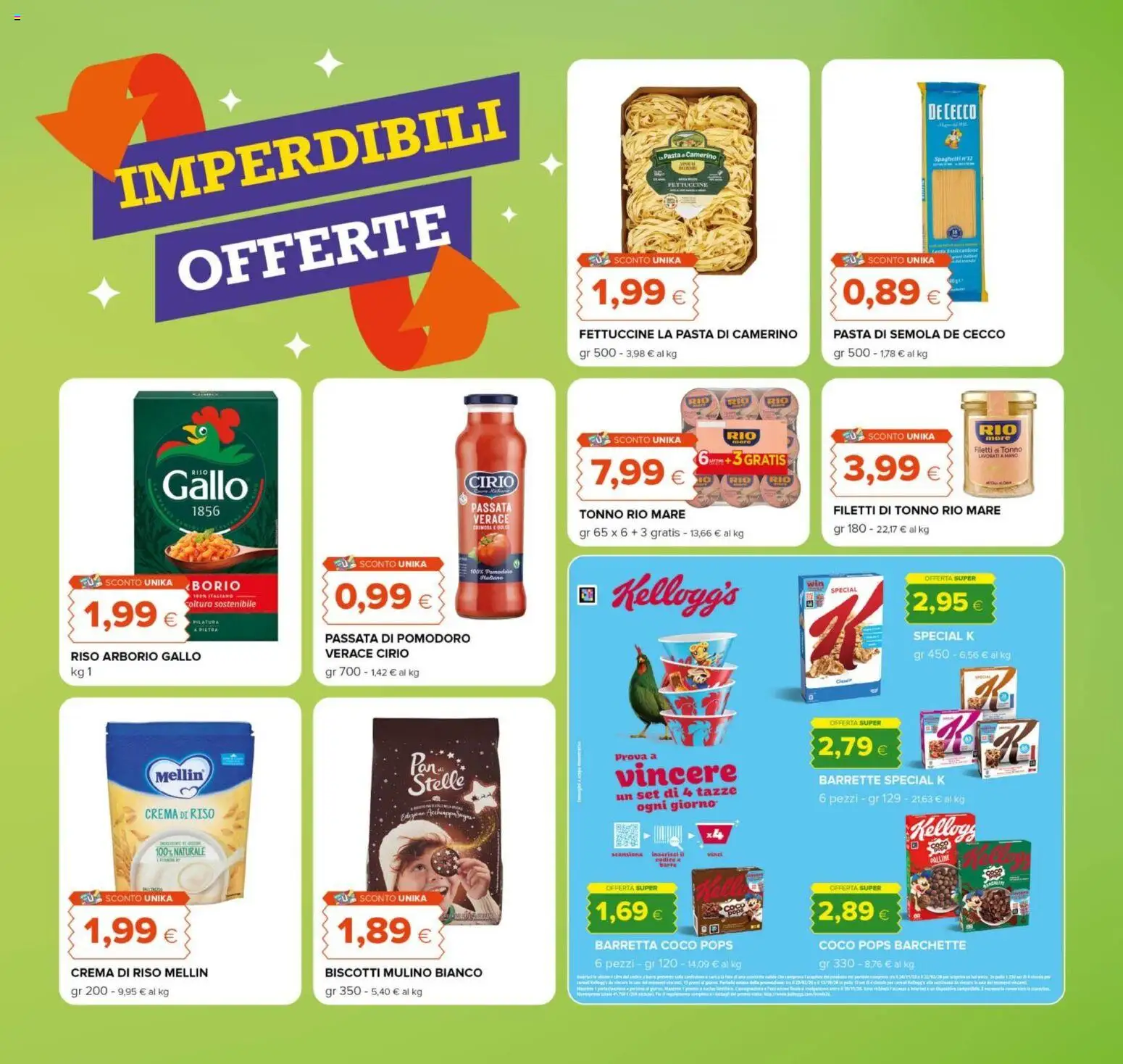 Volantino Oasi del 12.02.2026 | Pagina: 3 | Prodotti: Crema, Riso, Pasta, Passata di pomodoro