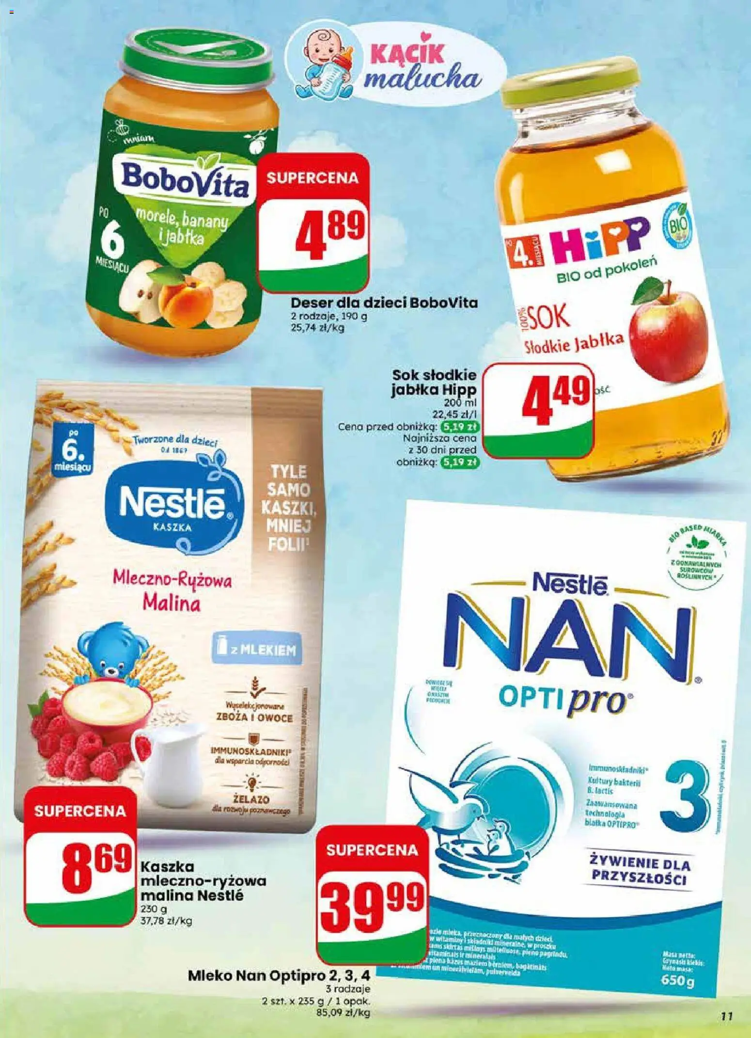 Dino gazetka od 29.04.2026 | Strona: 11 | Produkty: Malina, Żelazo, Mleko, Owoce