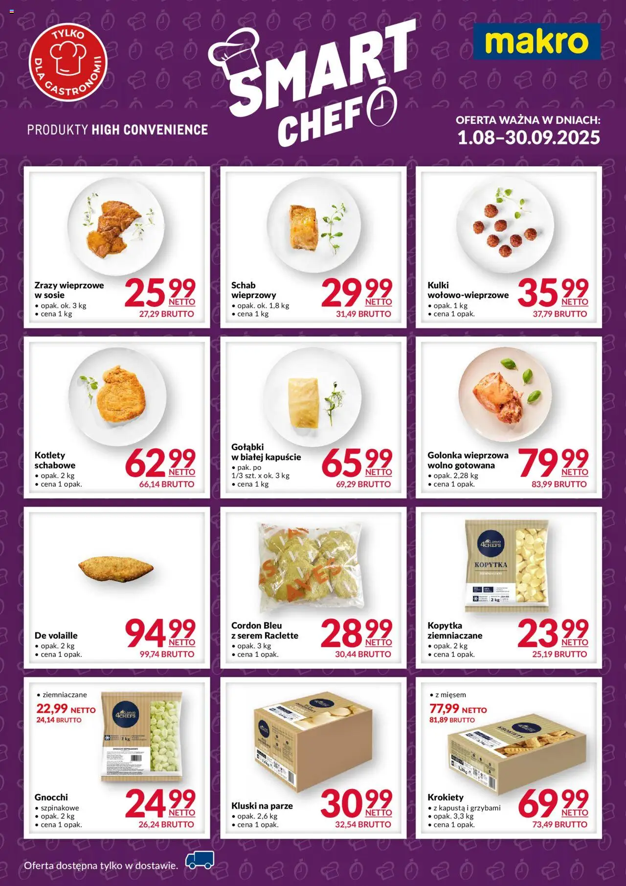 Makro Gazetka - Smart Chef II od 01.08.2025 | Strona: 1 | Produkty: Kapusta, Golonka wieprzowa, Kluski na parze, Krokiety