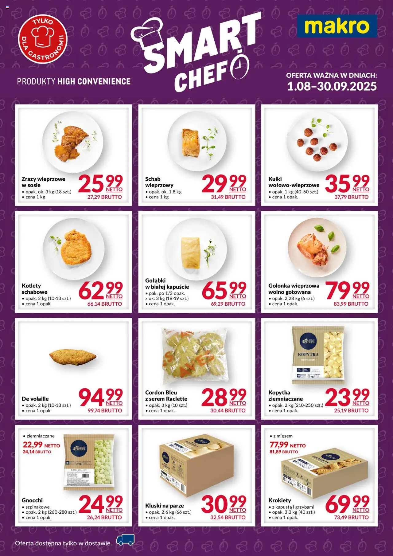 Makro Gazetka - Smart Chef II od 01.08.2025 | Strona: 1 | Produkty: Kapusta, Golonka wieprzowa, Kluski na parze, Krokiety