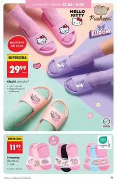Pogląd oferty "Klapki damskie*, rozm.: 37-40, antypoślizgowa podeszwa" - ważna od 18.04.2026 | Strona: 11 | Produkty: Skarpety, Klapki