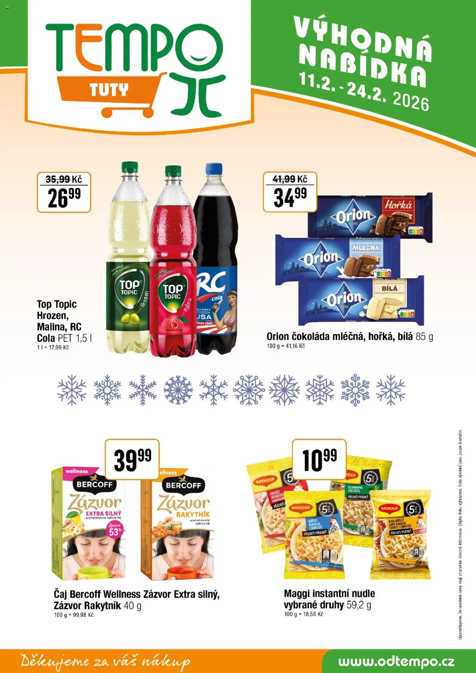 Tempo leták - Tuty od 11.02.2026 | Strana: 12 | Produkty: Hovězí, Čaj, Zázvor, Cola