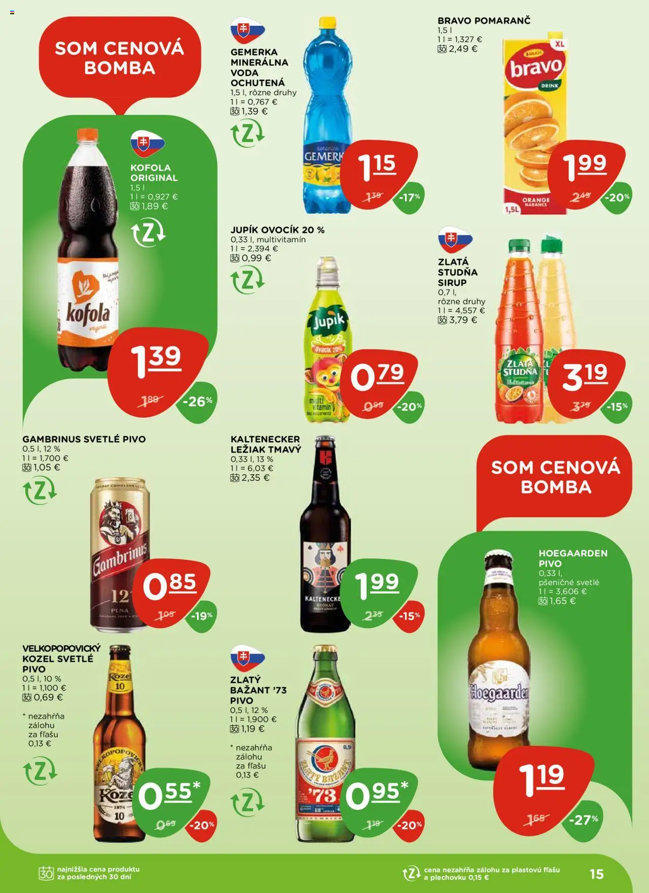 Terno leták │ platný od 03.07.2025 | Strana: 15 | Produkty: Kofola, Voda, Minerálna voda, Gambrinus