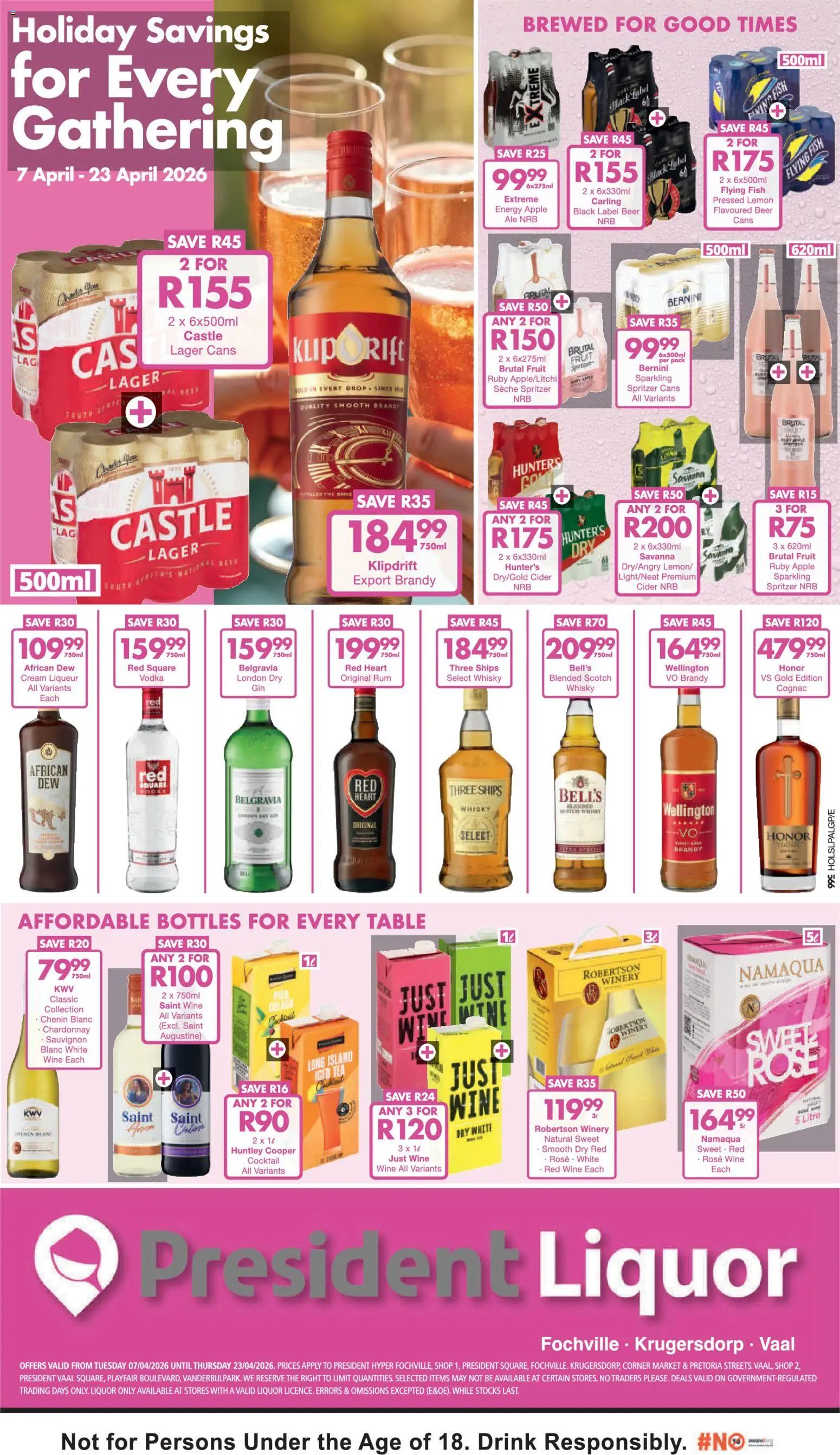 New President Hyper catalogue – valid from 07.04.2026 | Page: 1 | Products: Table, Cider, Beer, Cream