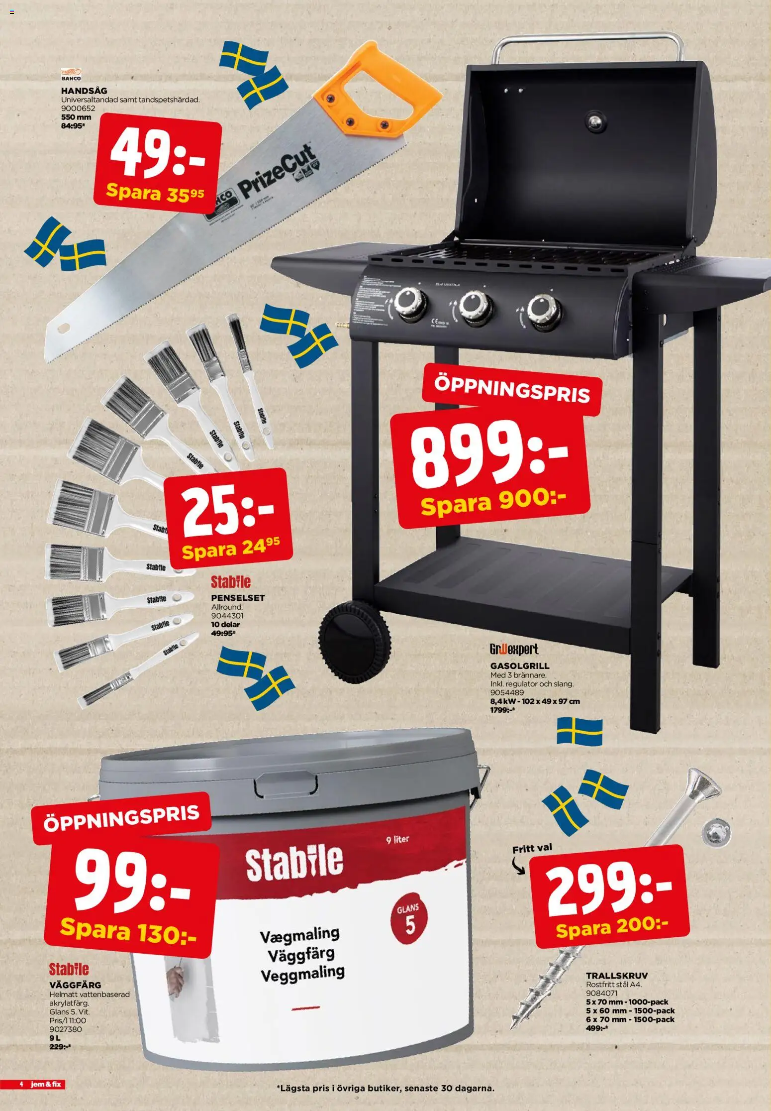 Jem & Fix reklamblad aktuell från 17.03.2026 | Sida: 4 | Produkter: Gasolgrill
