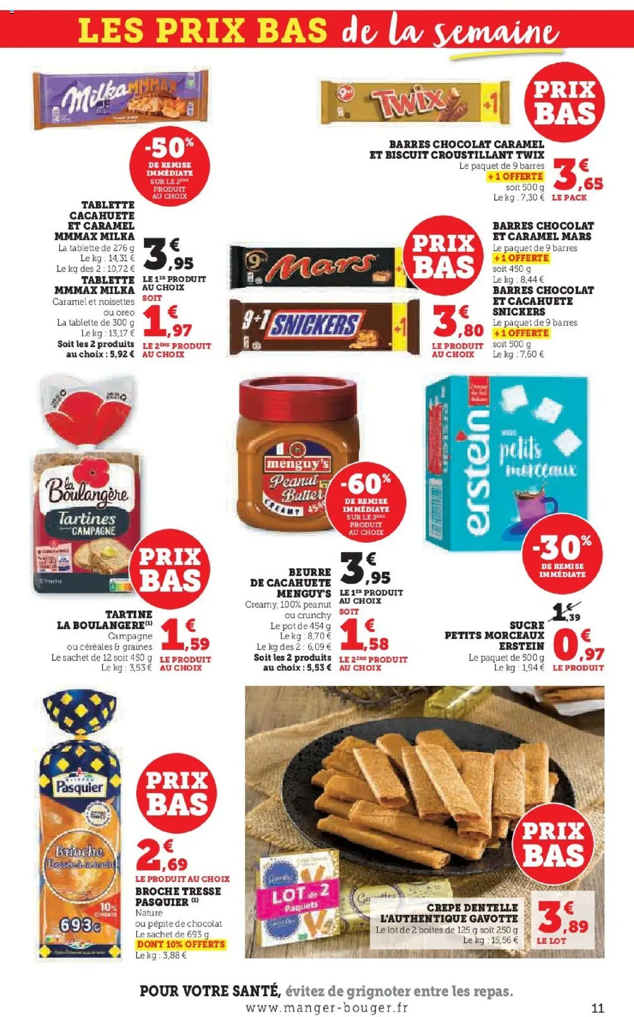  | Page: 11 | Produits: Tablette, Cacahuète, Sucre, Céréales