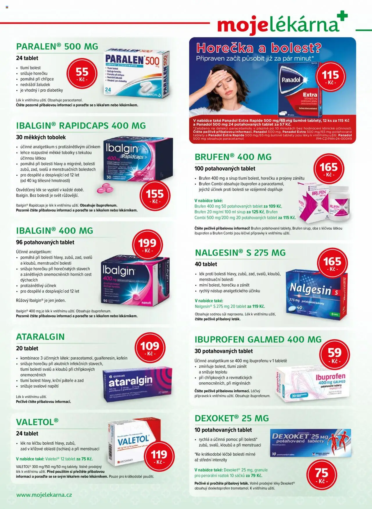 Moje lékárna leták od 13.09.2025 | Strana: 2 | Produkty: Ibalgin, Granule, Tablet, Sirup