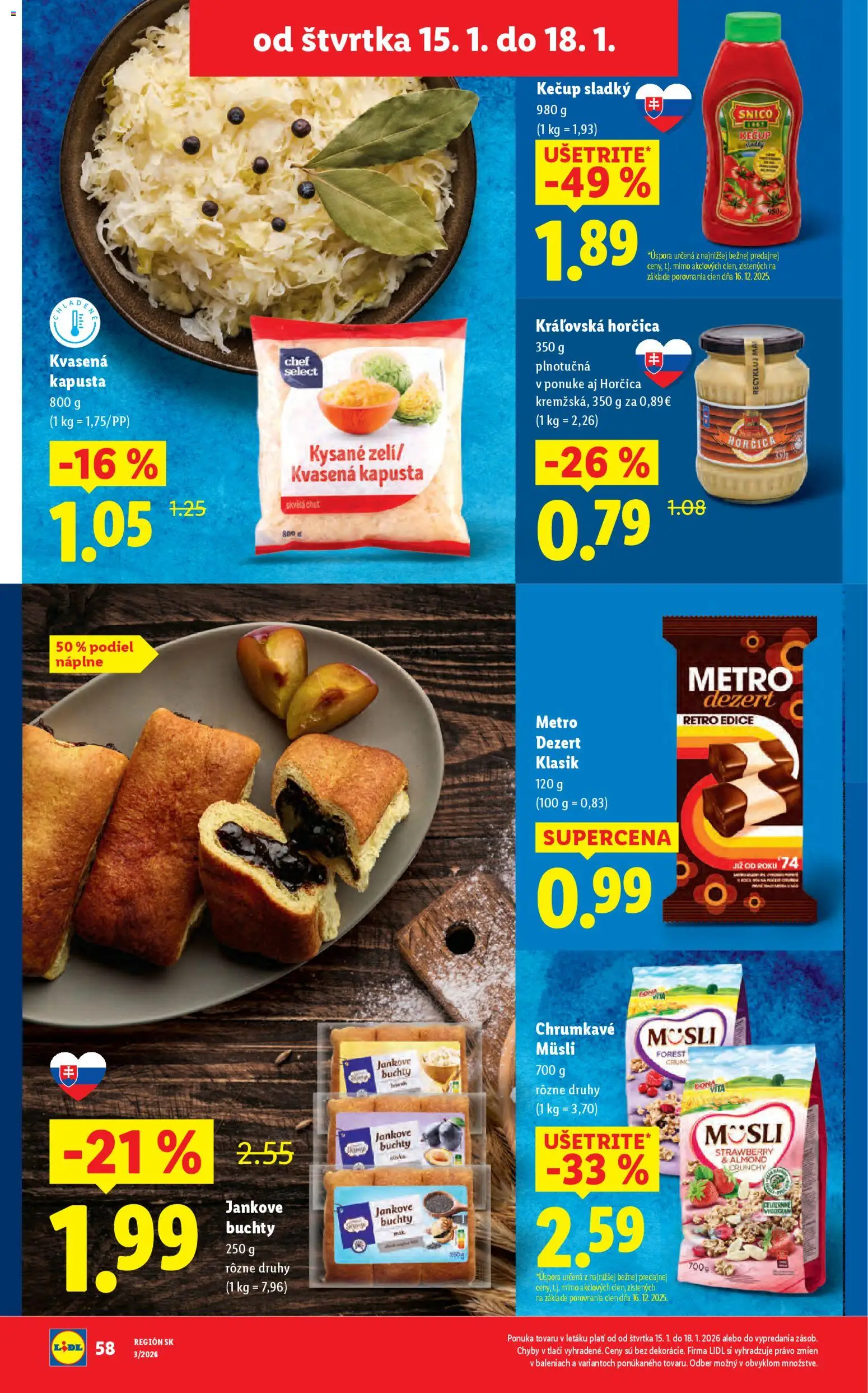 Nové Lidl akcie – leták je platný od 12.01.2026 | Strana: 60 | Produkty: Kapusta, Kečup