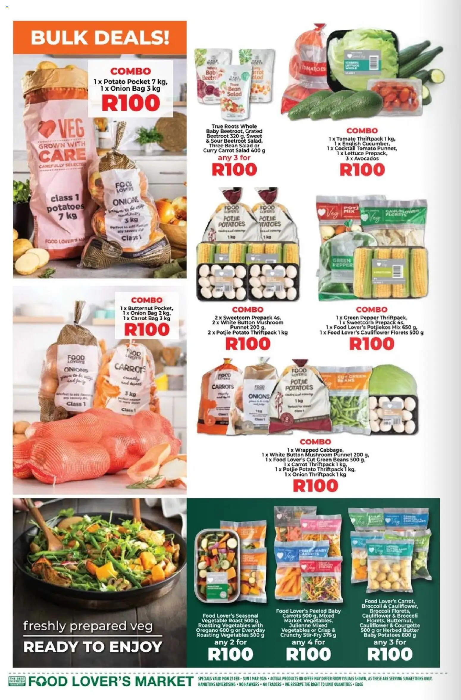 New Food Lover's Market catalogue – valid from 23.02.2026 | Page: 2 | Products: Bag, Tomatoes, Carrots, Salad