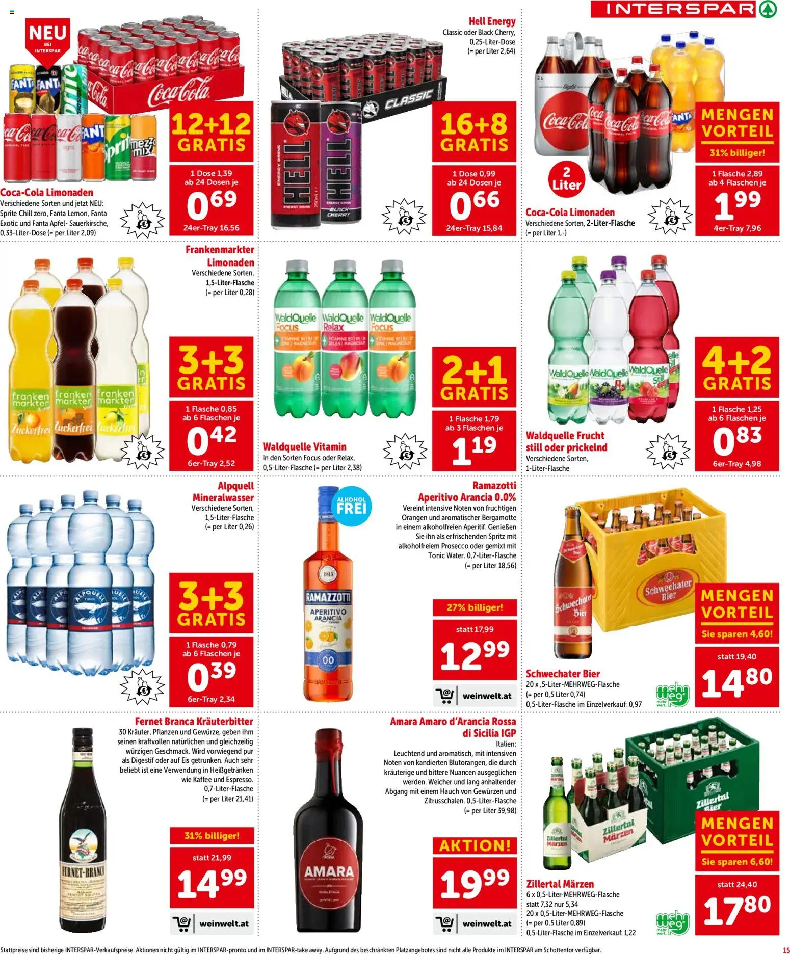 Interspar Flugblatt - Tirol gültig ab 09.04.2026 | Seite: 15 | Produkte: Eis, Kaffee, Bier, Äpfel
