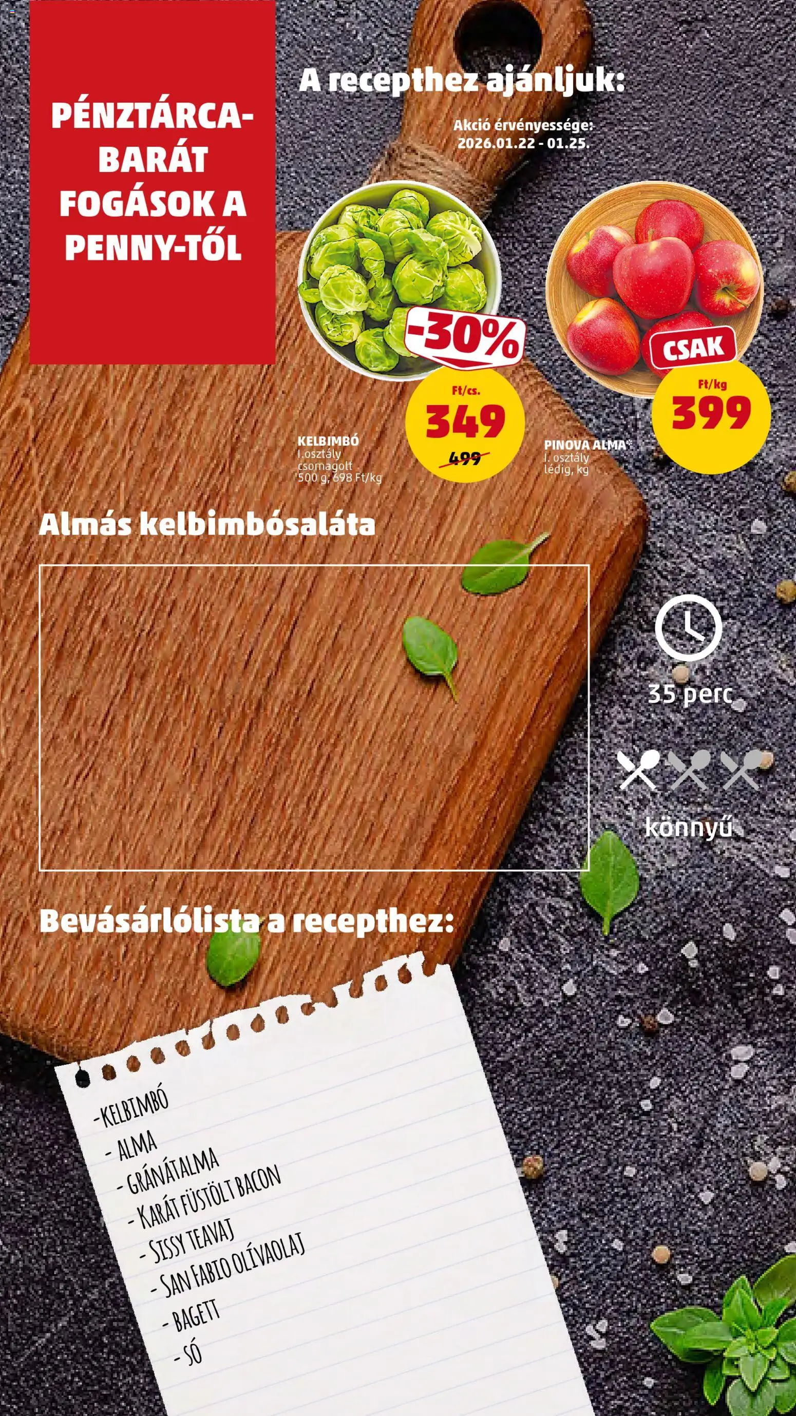 PENNY akciós ujság - amely érvényes a következő dátumtól: 22.01.2026 | Oldal: 8 | Termékek: Pénztárca, Bagett, Só, Olívaolaj
