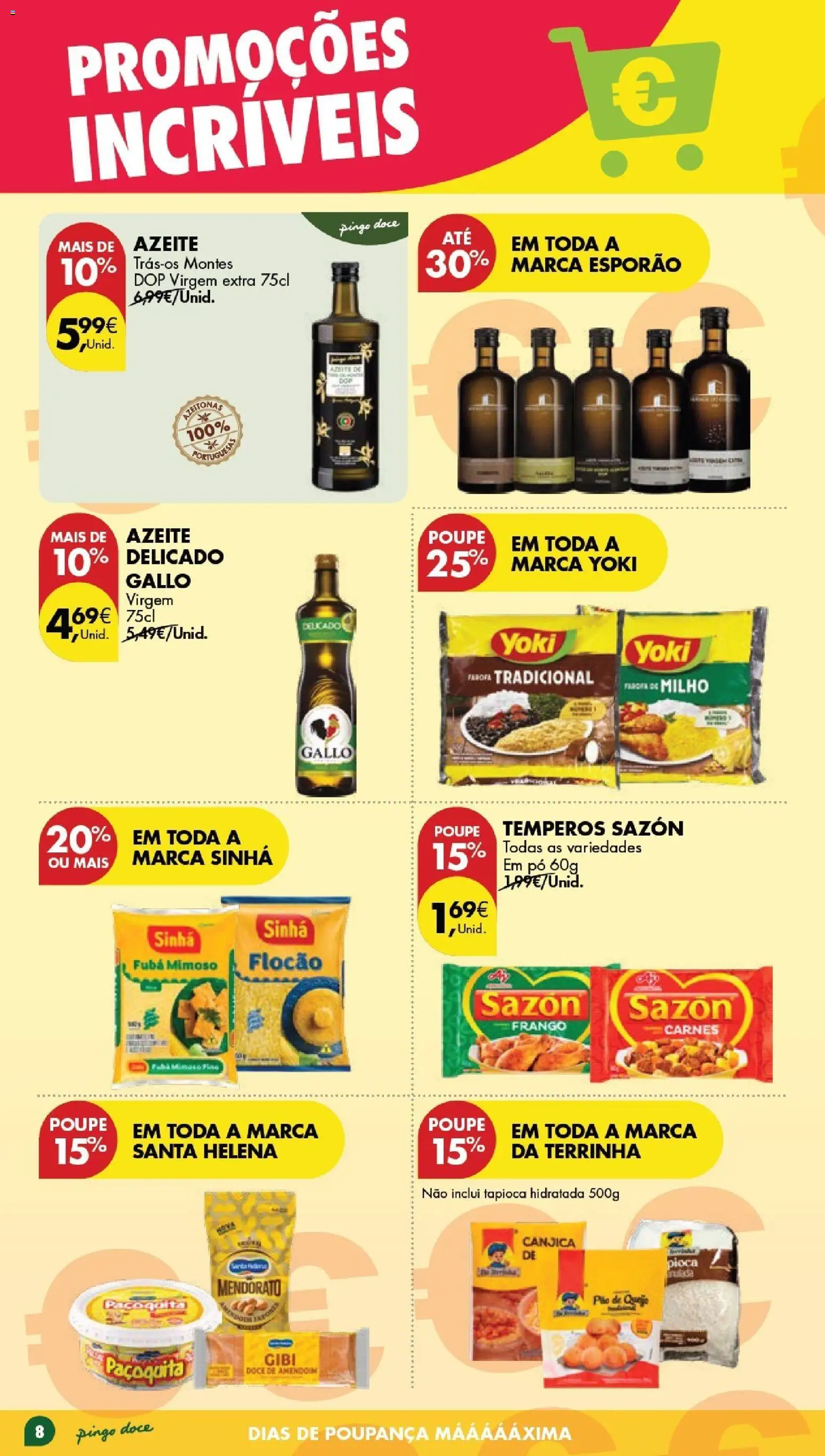 Pingo Doce Poupe Este Fim de Semana │ válido de 24.04.2026 | Página: 8 | Produtos: Azeitonas, Frango, Tapioca, Pó