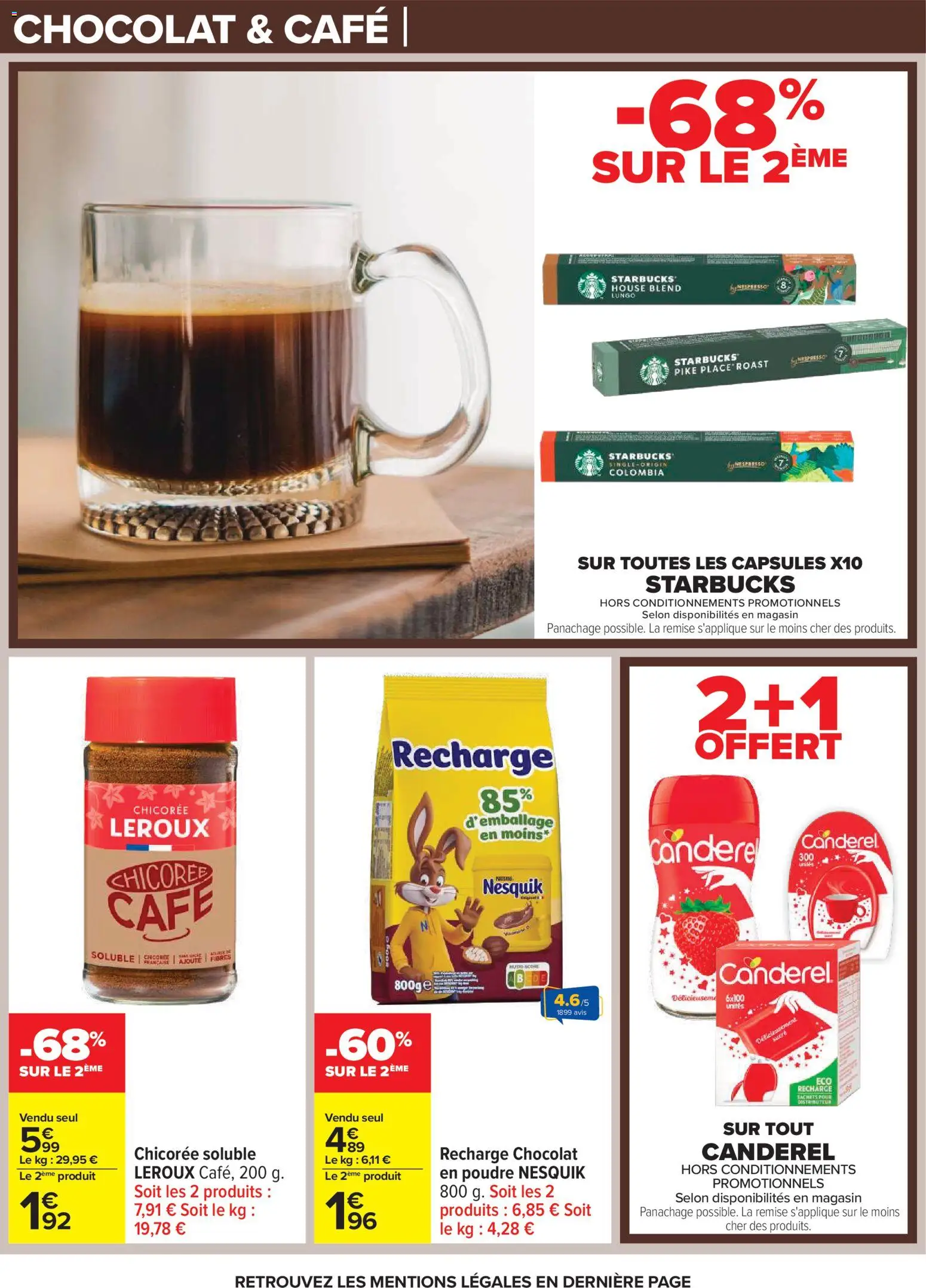 {H1} | Page: 13 | Produits: Poudre, Café, Chocolat