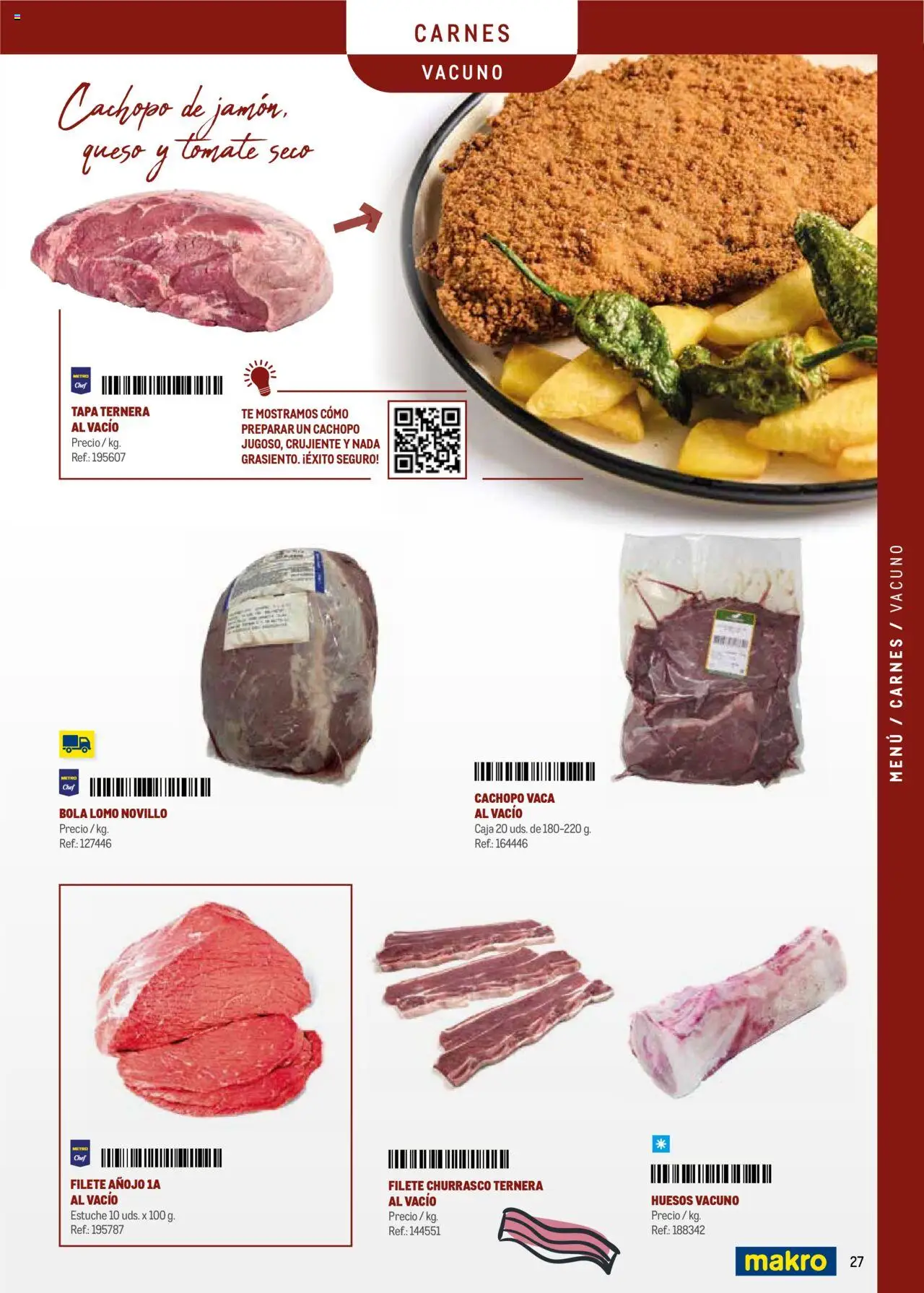 Makro -  Menú y Barra Canarias │ válido desde el 08.09.2025 | Página: 27 | Productos: Queso, Té, Filete, Caja
