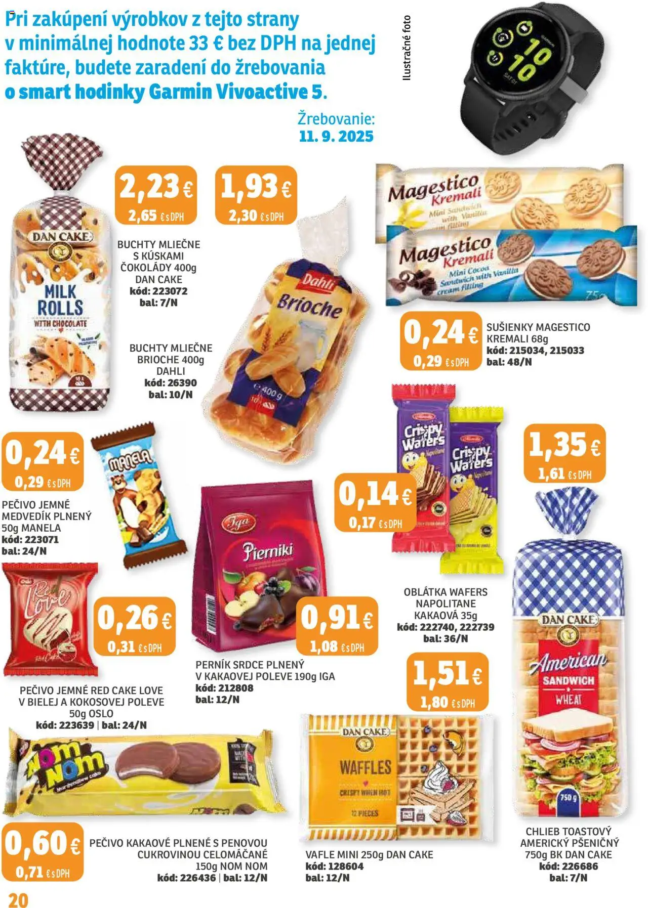 Labaš magazín │ platný od 22.08.2025 | Strana: 20 | Produkty: Garmin, Smart hodinky, Hodinky, Chlieb