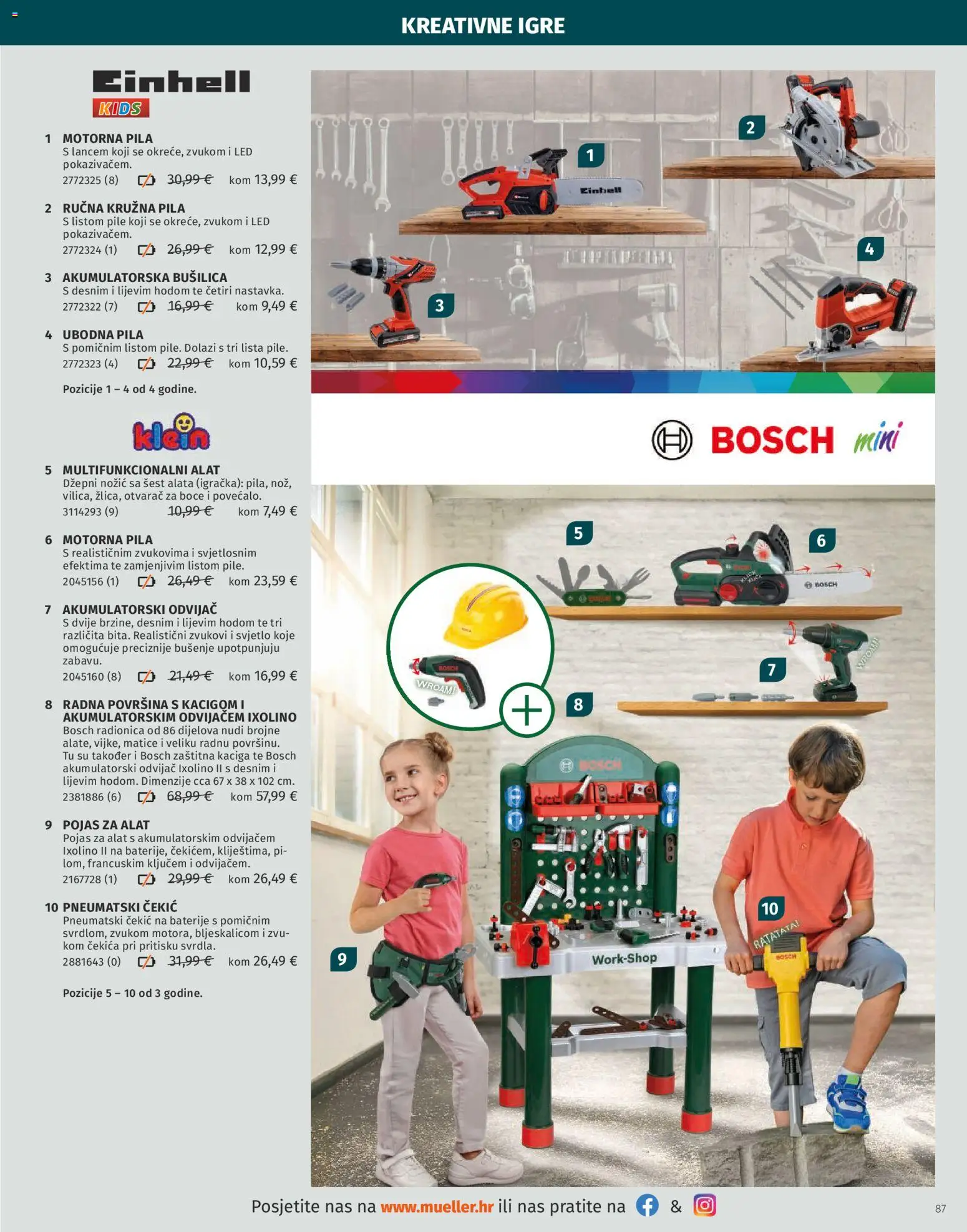 Müller katalog | vrijedi od 01.12.2025 | Stranica: 87 | Proizvodi: Ubodna pila, Kaciga, Baterije, Bušilica