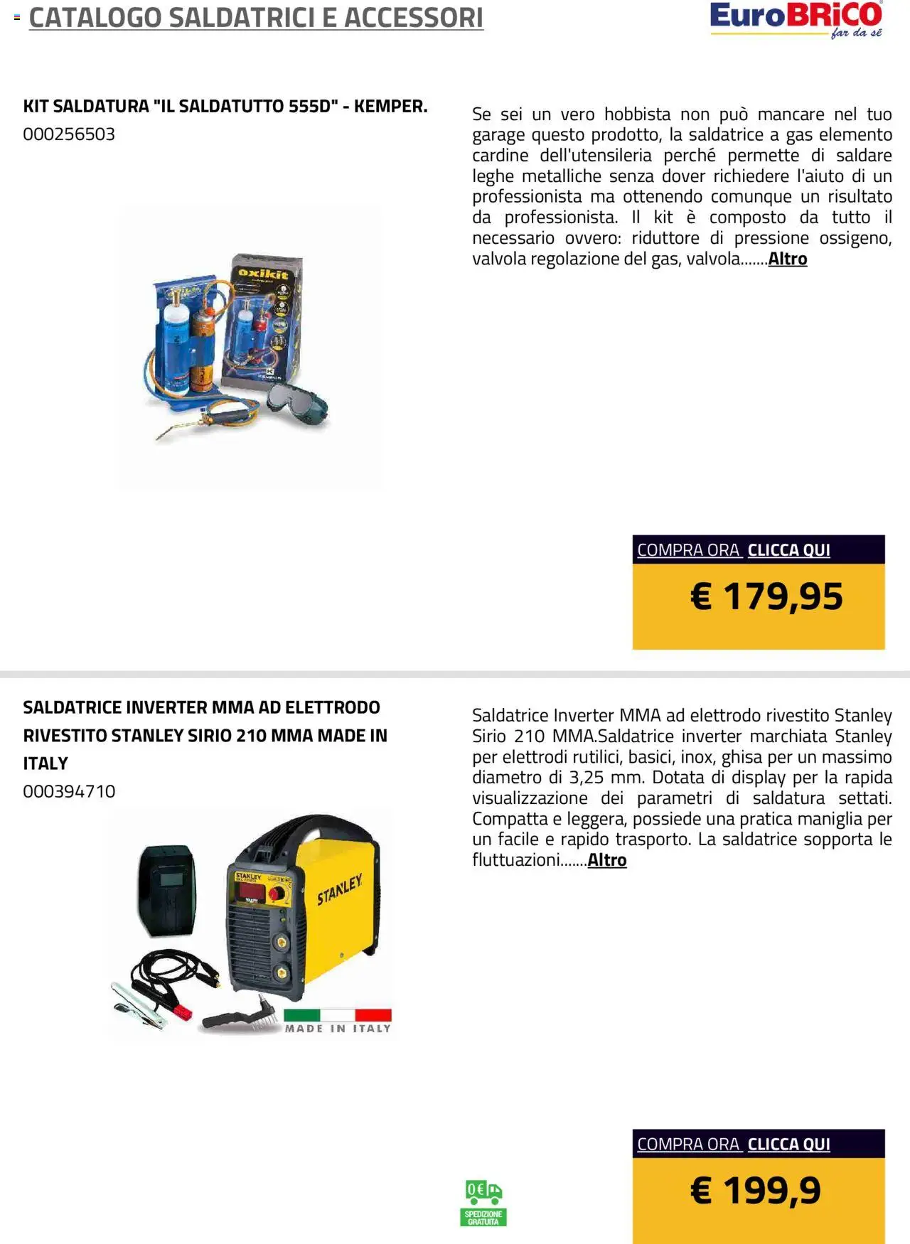 Volantino Eurobrico del 23.07.2025 | Pagina: 15 | Prodotti: Saldatrice