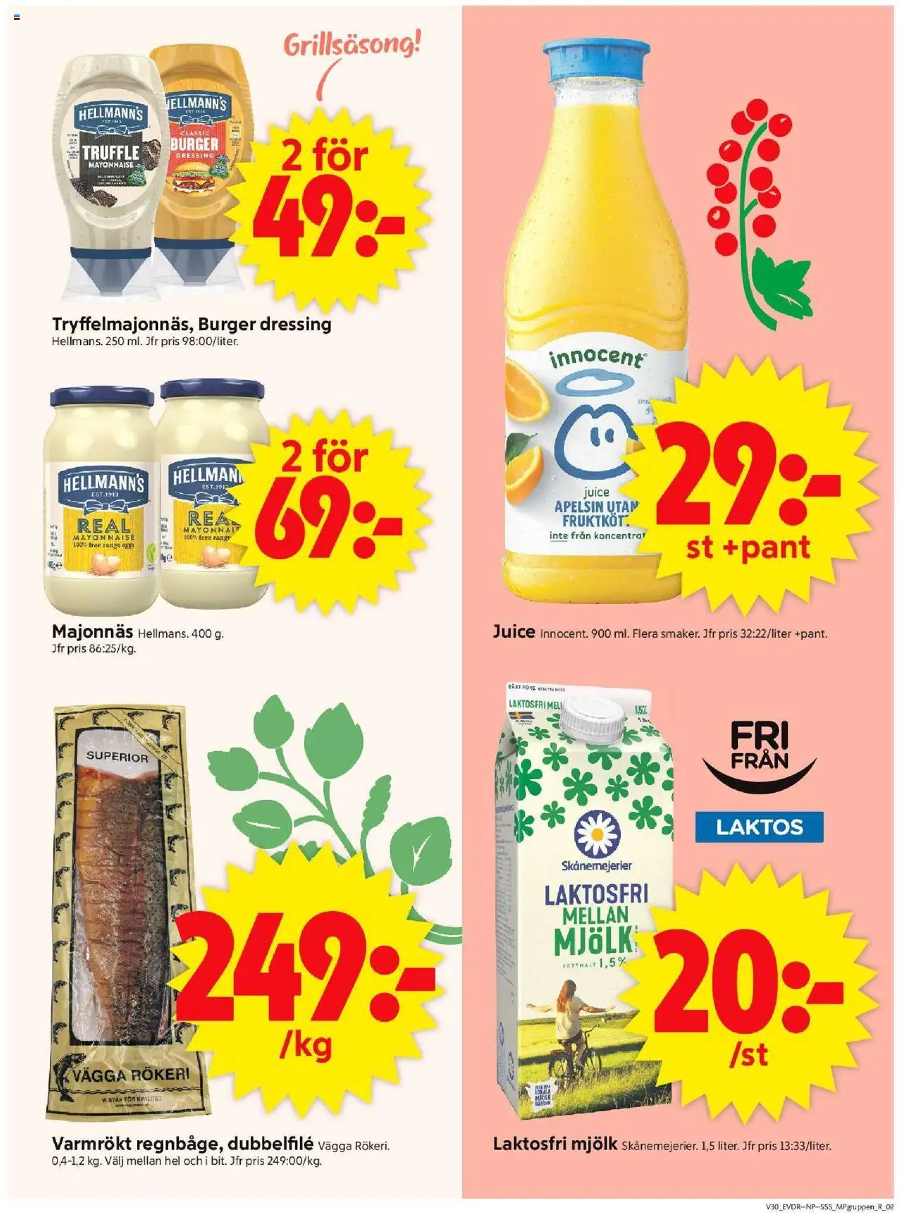 ICA Supermarket reklamblad aktuell från 21.07.2025 | Sida: 11 | Produkter: Majonnäs, Mjölk, Juice, Apelsin