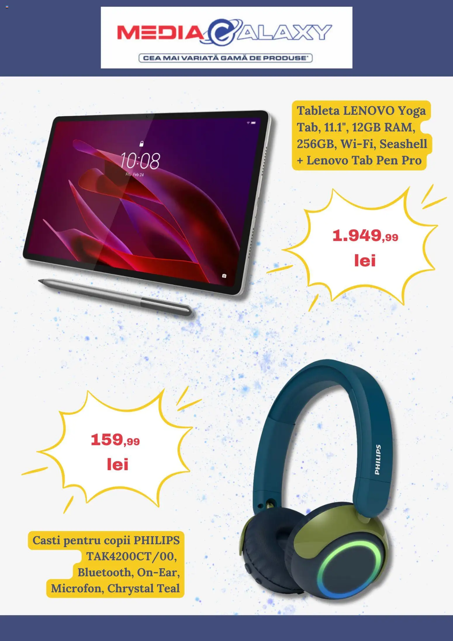 Noul catalog Media Galaxy – valabil de la 23.10.2025 | Pagină: 2 | Produse: Enginar, Tabletă, Căști